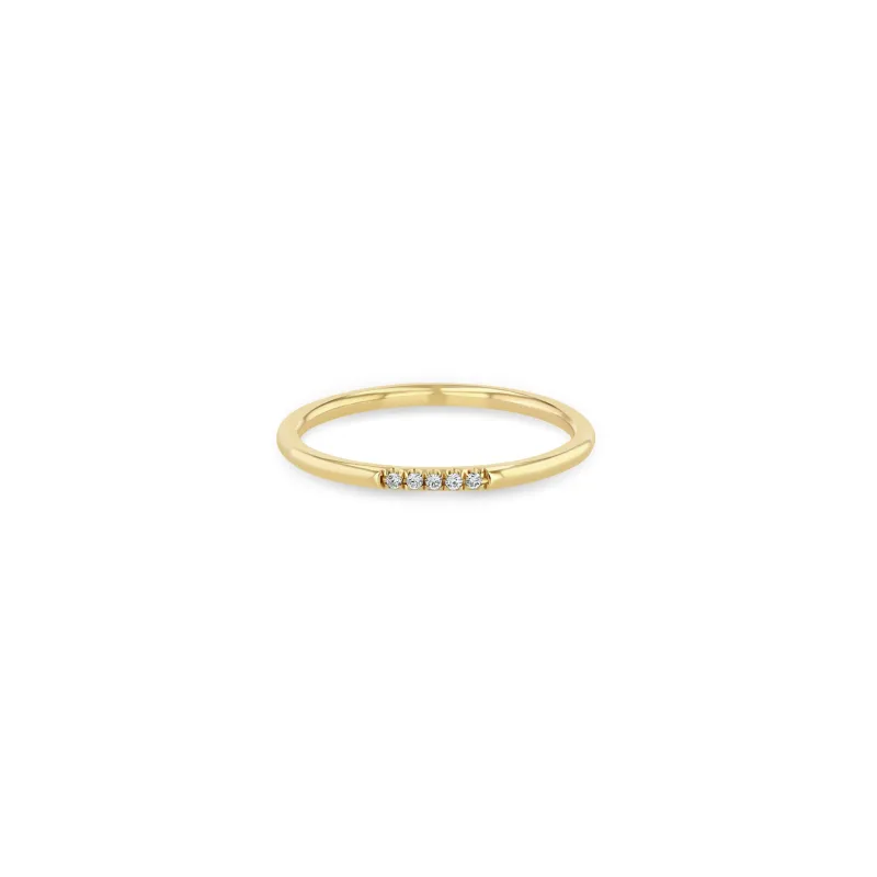 14k 5 Pavé Diamond Band Ring sold by Zoe Chicco