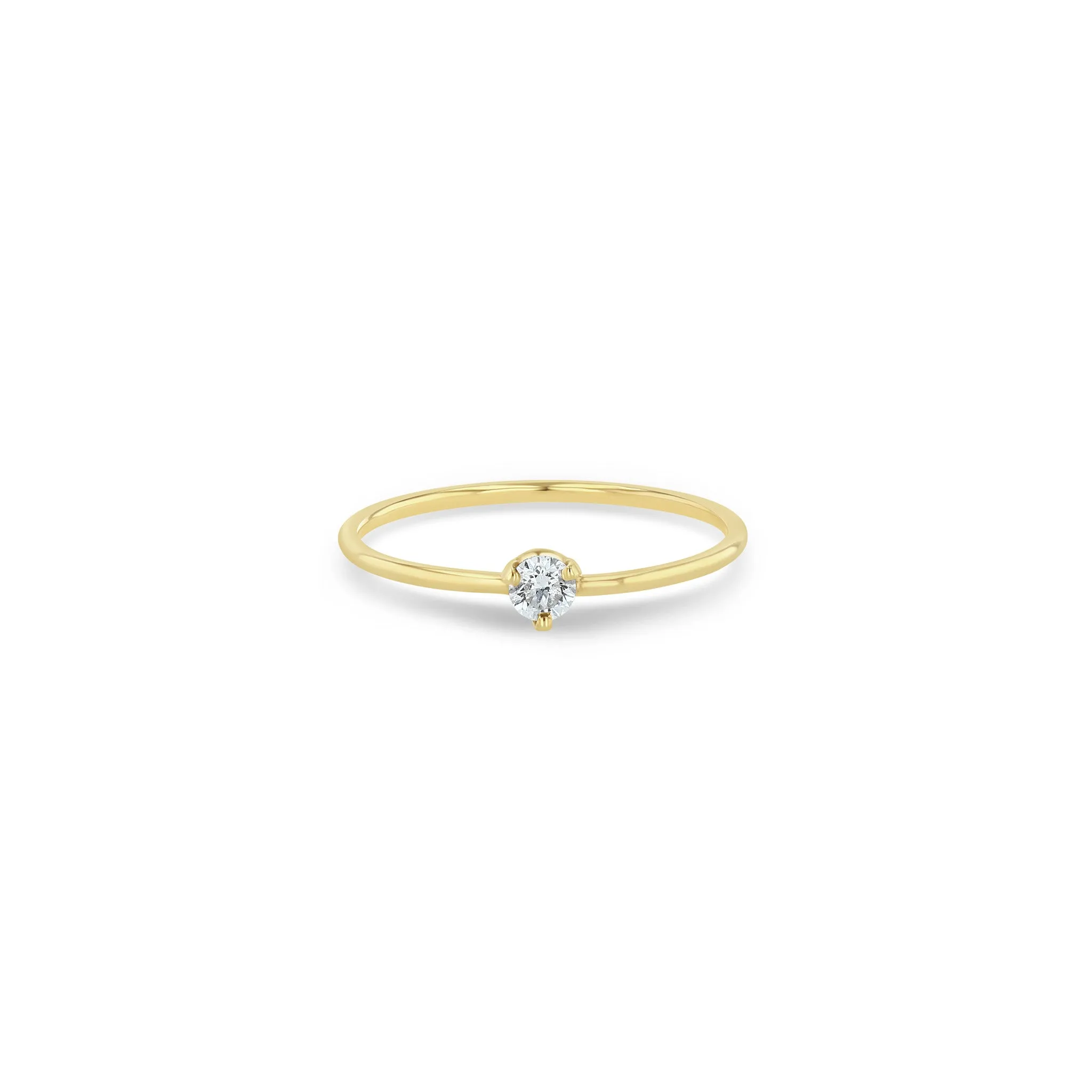 14k Prong Diamond Solitaire Ring sold by Zoe Chicco