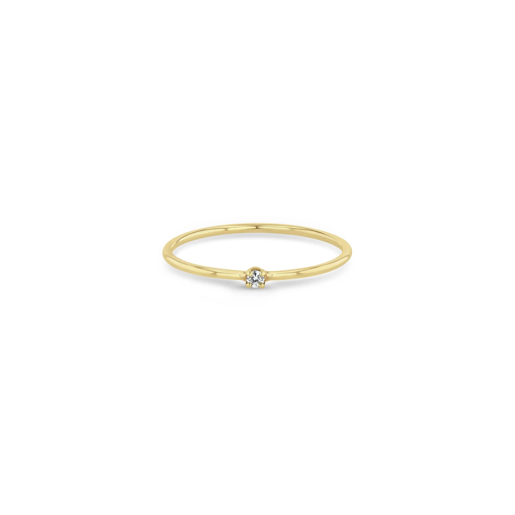 14k Prong Diamond Solitaire Ring sold by Zoe Chicco product image thumbnail 4