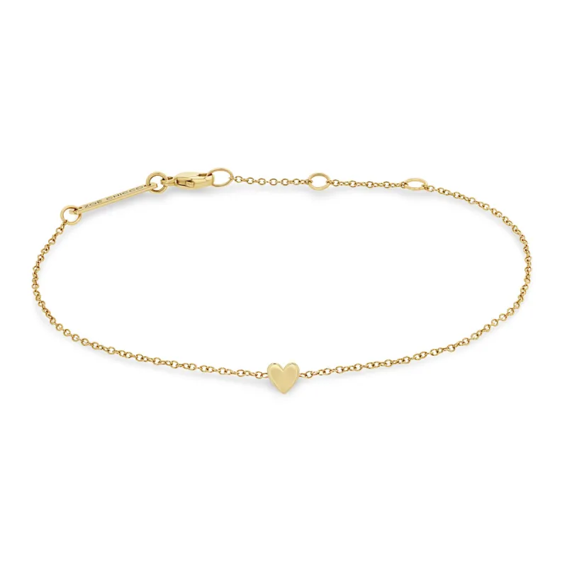 14k Itty Bitty Heart Bracelet sold by Zoe Chicco