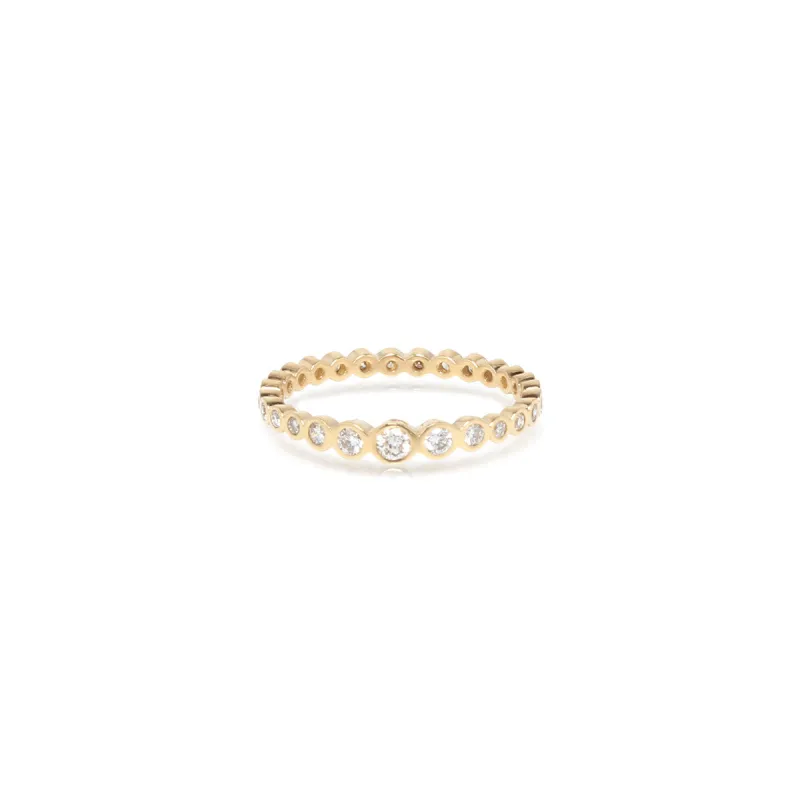 14k Graduated Diamond Bezel Eternity Band sold by Zoe Chicco