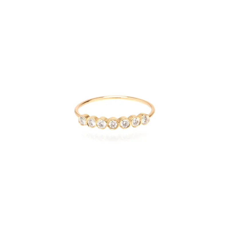14k 7 Diamond Bezel Ring sold by Zoe Chicco