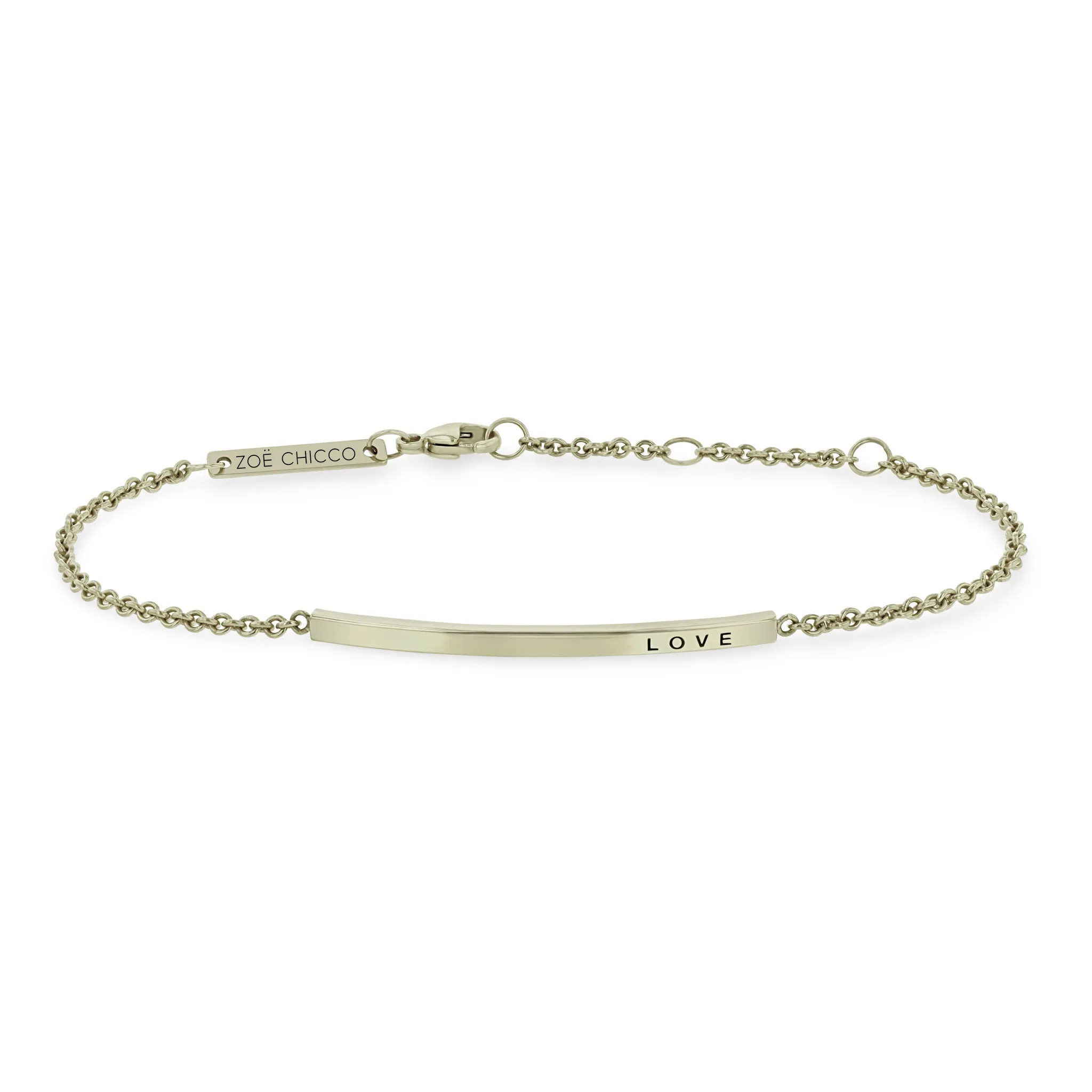 14k Thin Customizable ID Bracelet sold by Zoe Chicco product image thumbnail 5