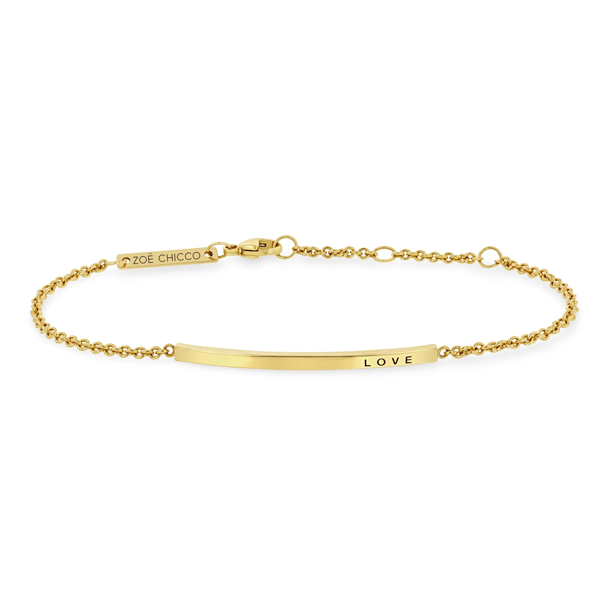 14k Thin Customizable ID Bracelet sold by Zoe Chicco