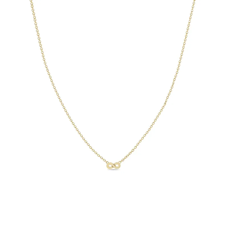 14k Itty Bitty Infinity Necklace sold by Zoe Chicco
