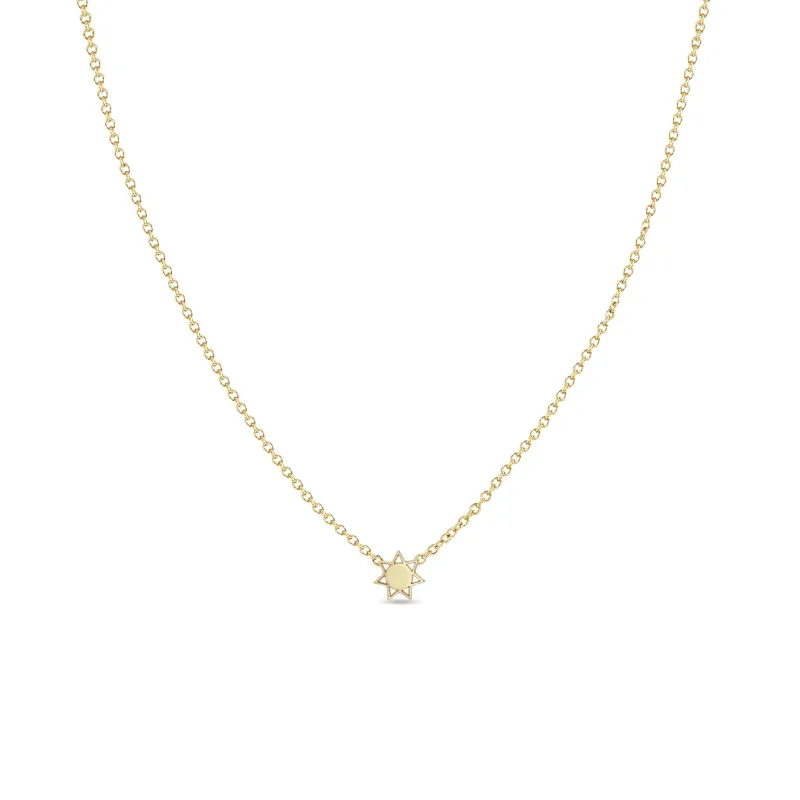 14k Itty Bitty Sun Necklace sold by Zoe Chicco