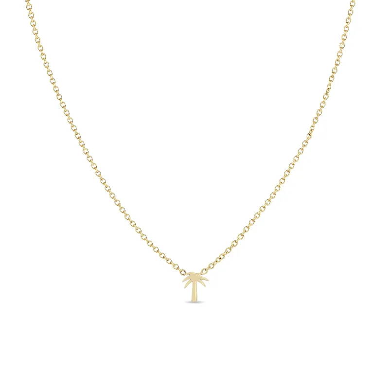 14k Itty Bitty Palm Tree Necklace sold by Zoe Chicco