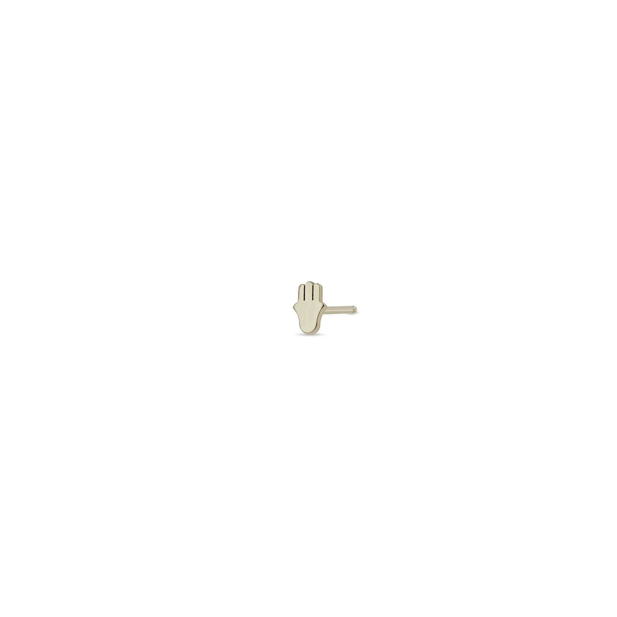 14k Itty Bitty Hamsa Stud sold by Zoe Chicco product image thumbnail 4