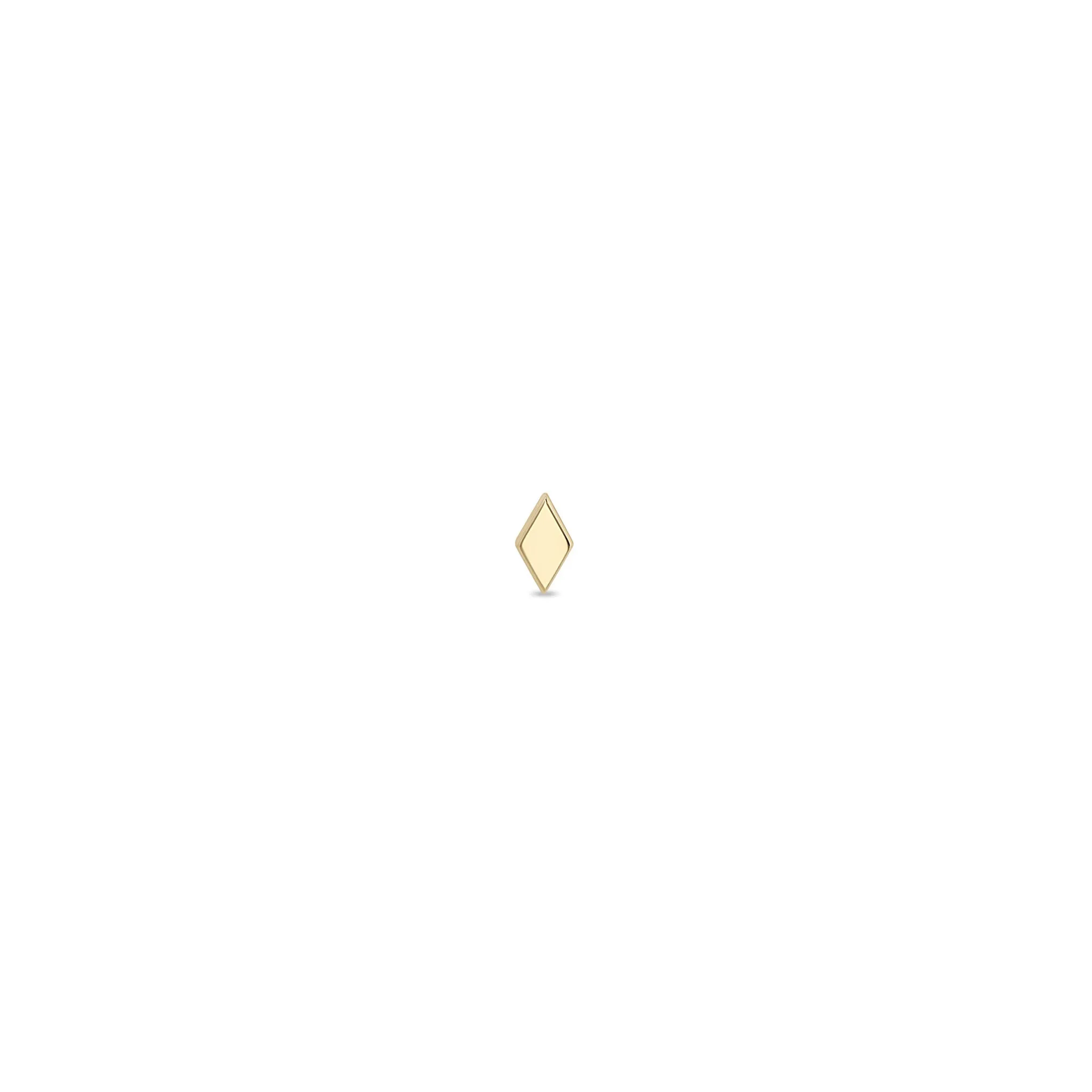 14k Itty Bitty Diamond Shape Stud sold by Zoe Chicco