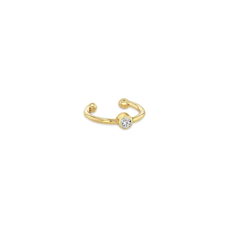 14k Diamond Bezel Ear Cuff sold by Zoe Chicco