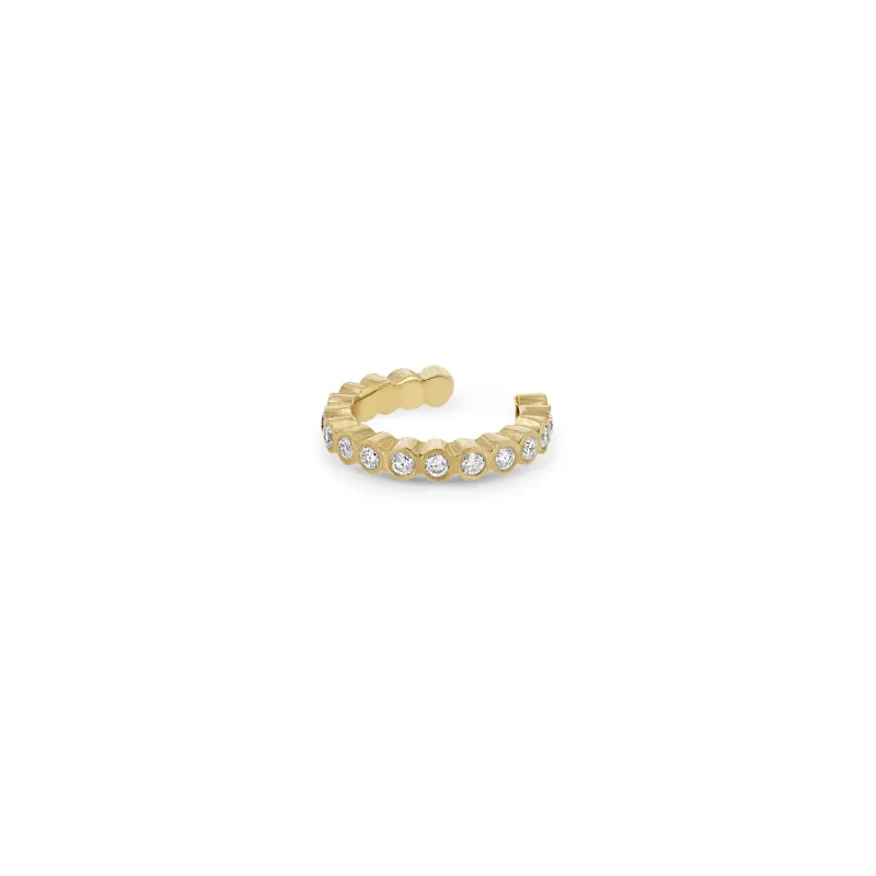 14k Diamond Bezel Eternity Ear Cuff sold by Zoe Chicco