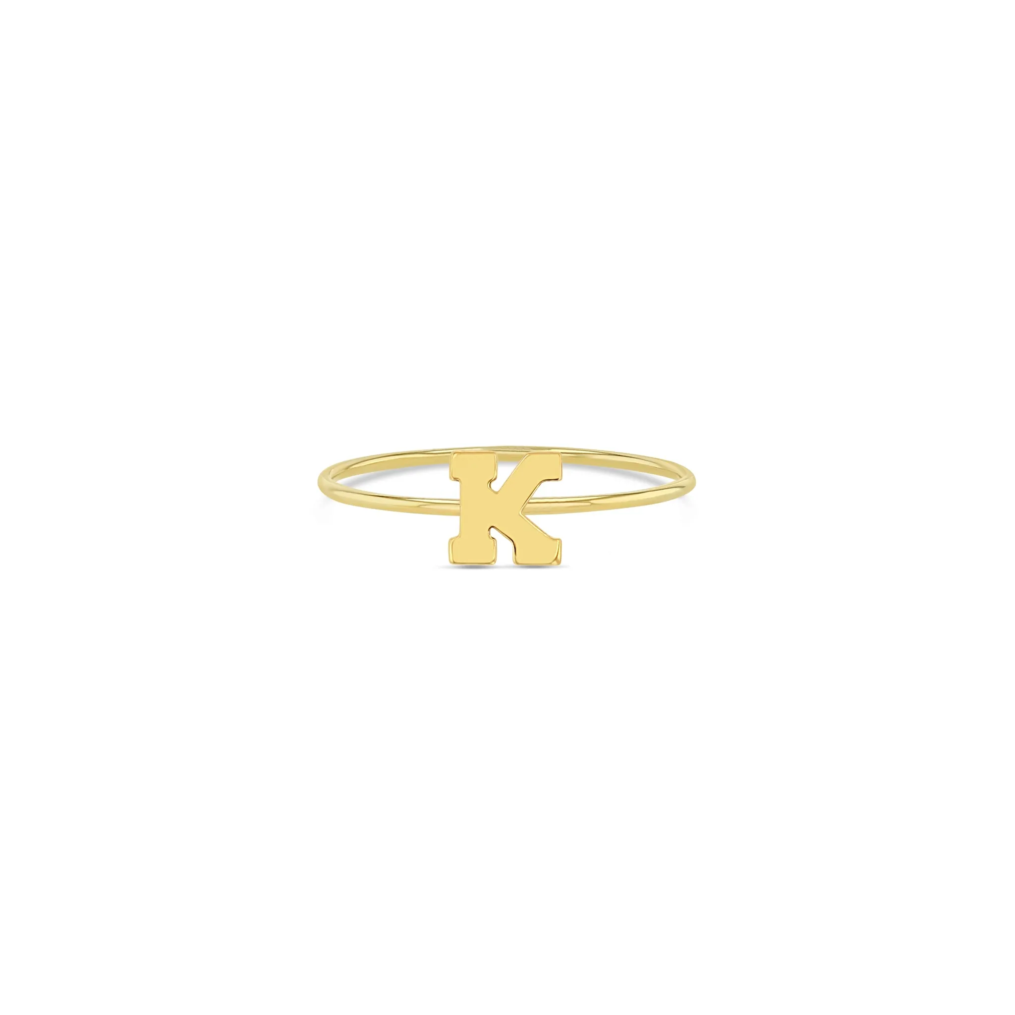 14k Gold Initial Letter Ring sold by Zoe Chicco