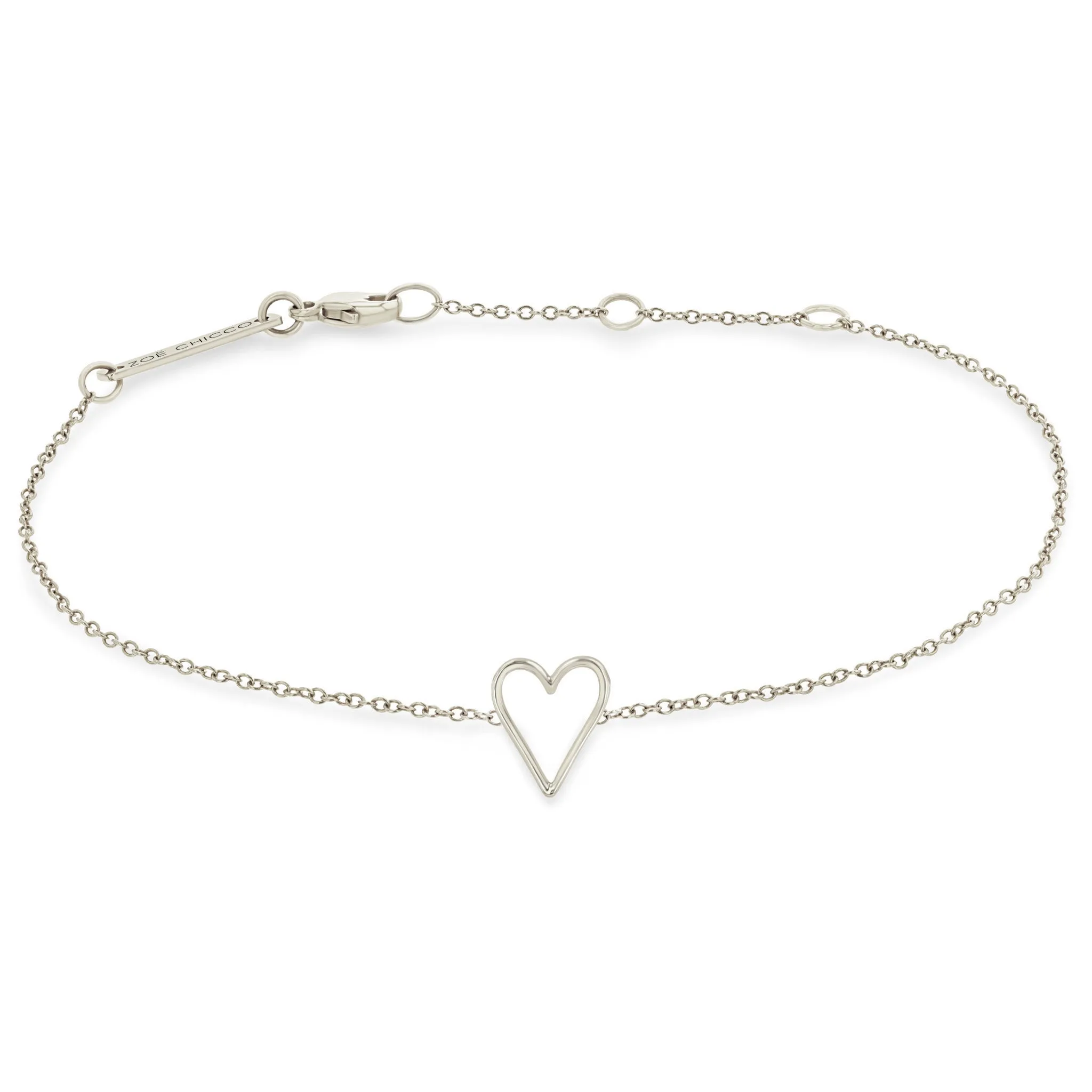 14k Tiny Open Heart Bracelet sold by Zoe Chicco product image thumbnail 3