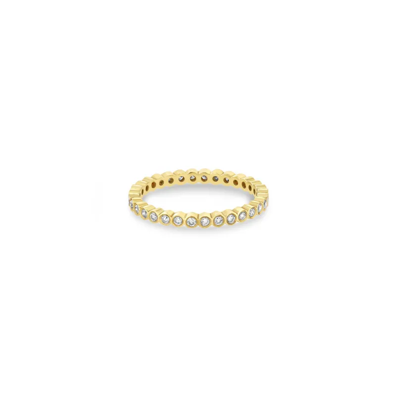 14k Diamond Bezel Eternity Band Ring sold by Zoe Chicco