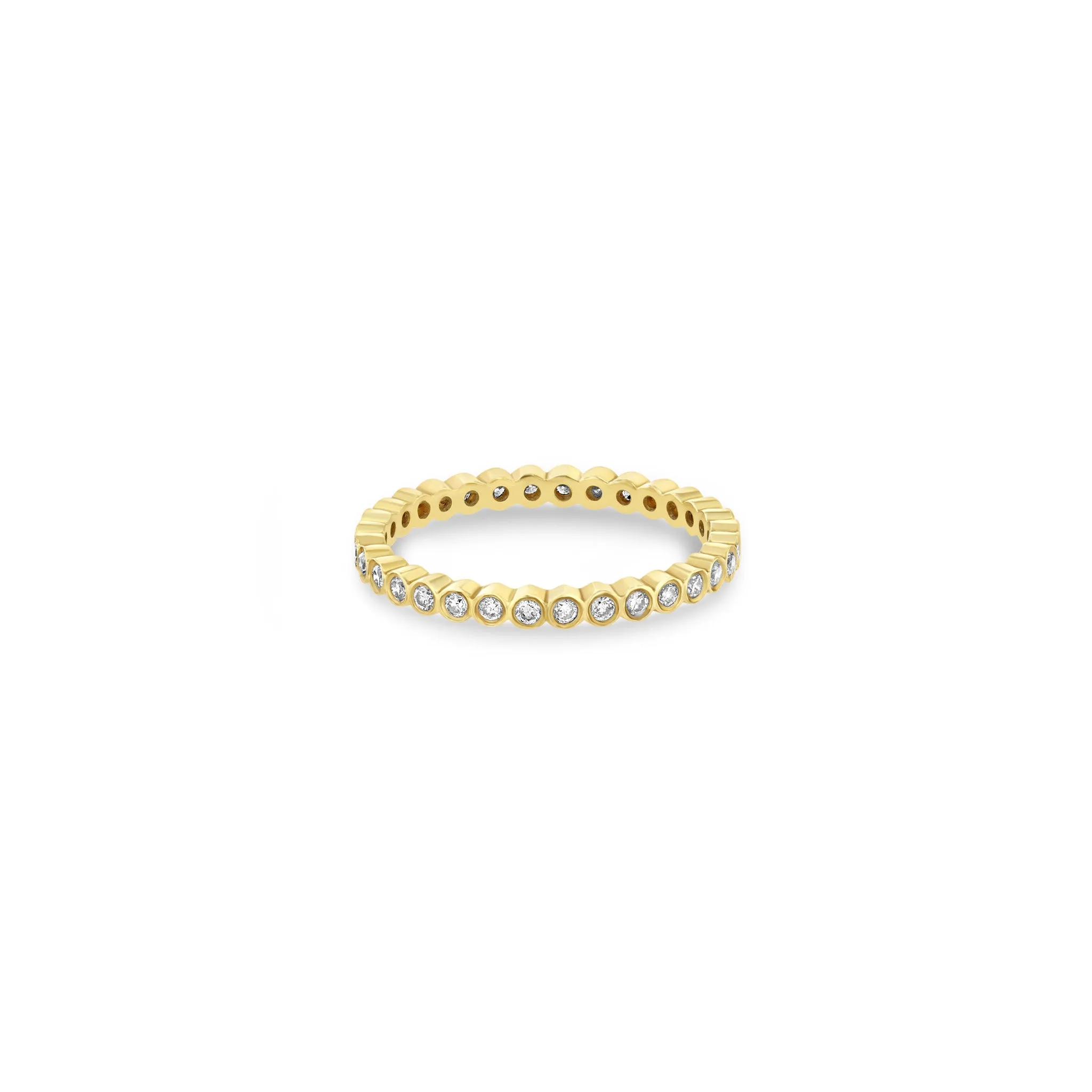 14k Diamond Bezel Eternity Band Ring sold by Zoe Chicco