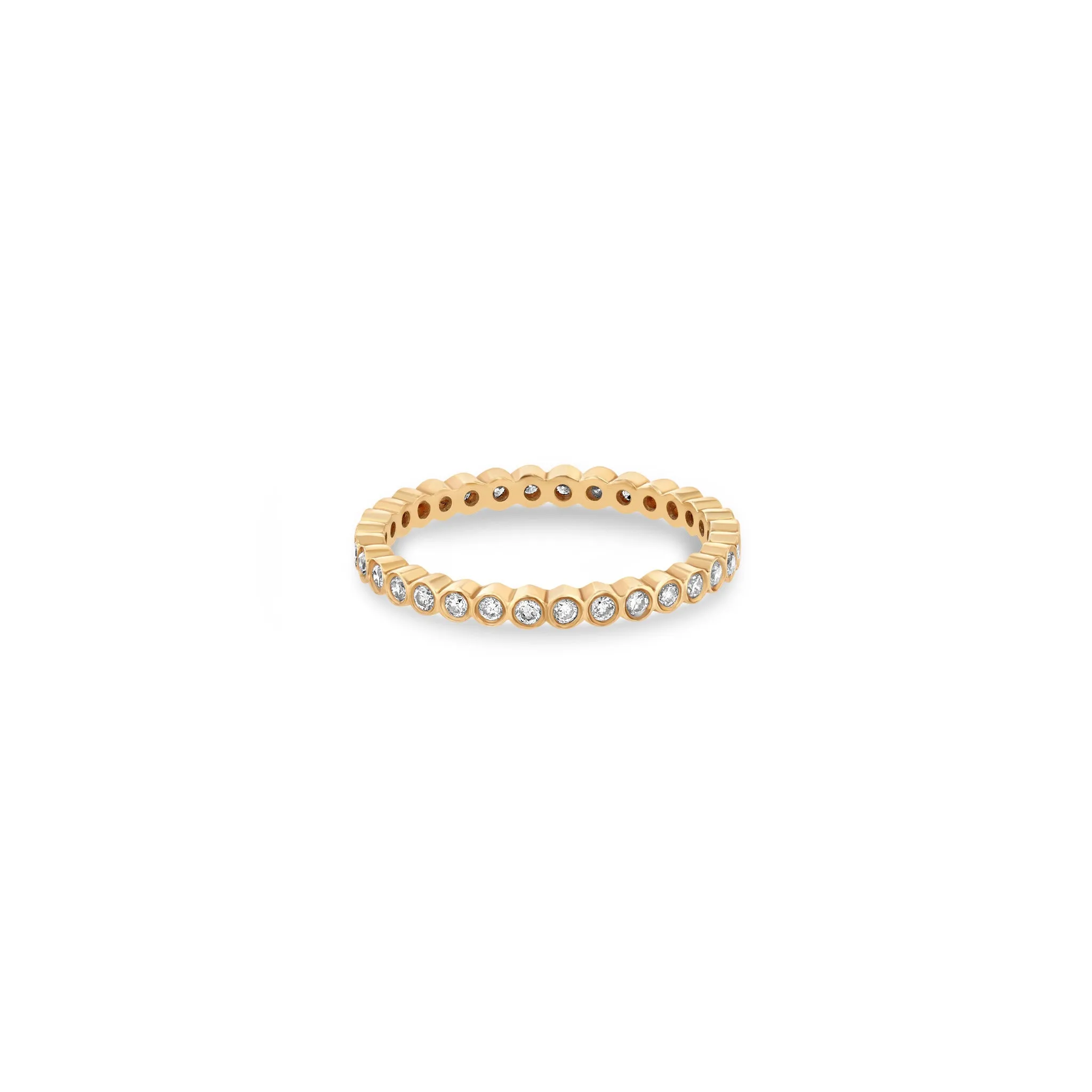 14k Diamond Bezel Eternity Band Ring sold by Zoe Chicco product image thumbnail 3