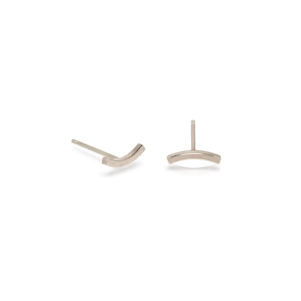 14k Curved Bar Studs sold by Zoe Chicco product image thumbnail 3