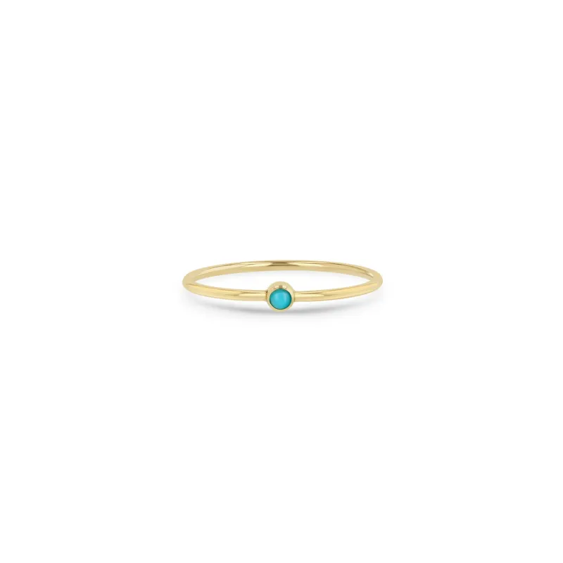 14k Turquoise Thin Band Ring sold by Zoe Chicco