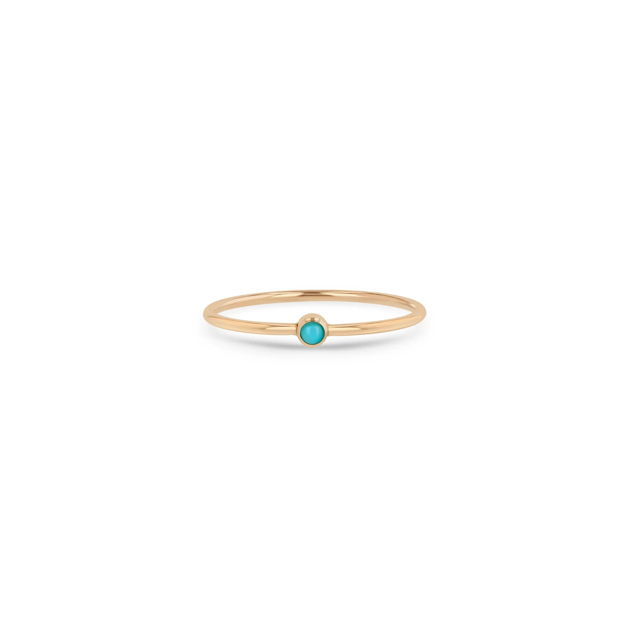 14k Turquoise Thin Band Ring sold by Zoe Chicco product image thumbnail 4