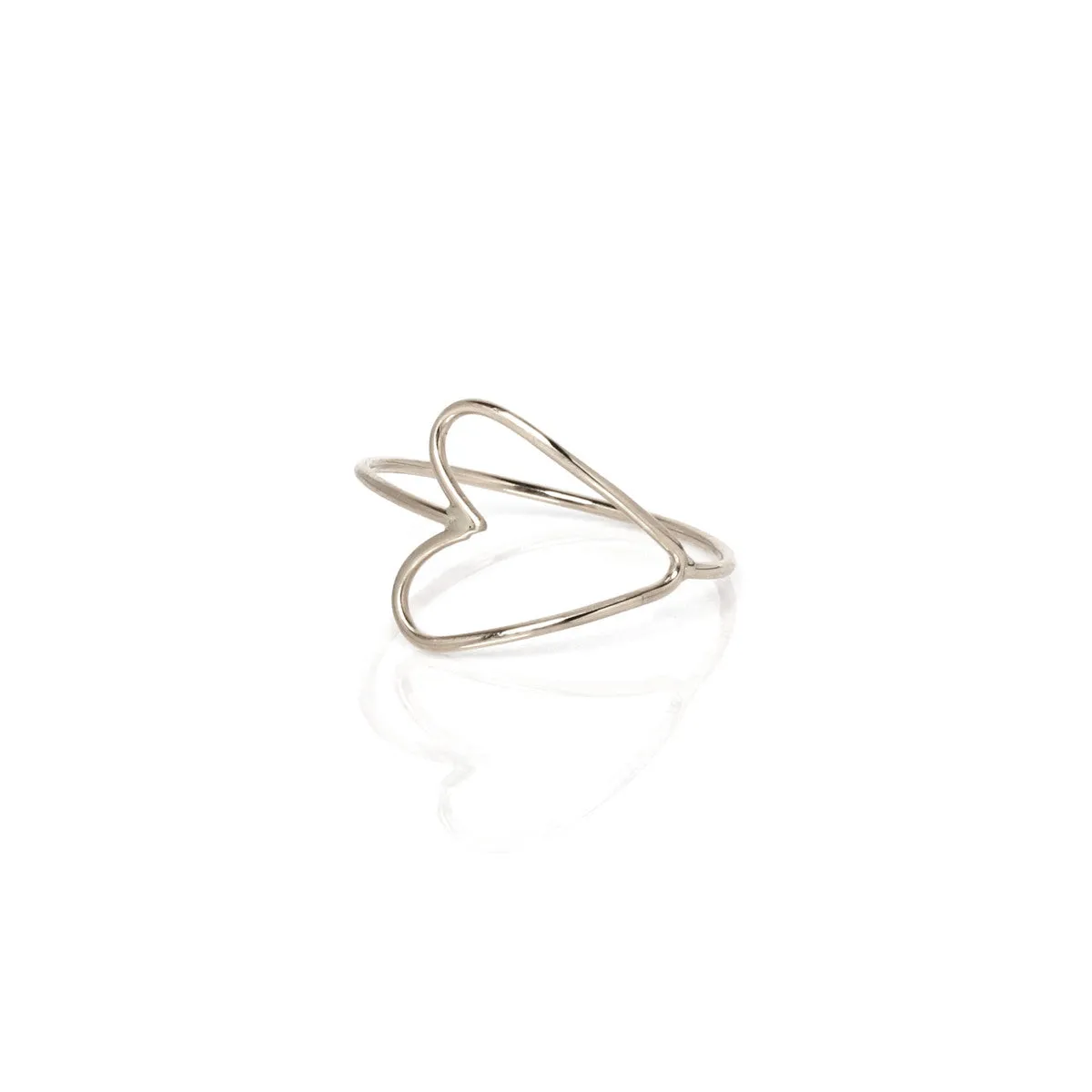 14k Gold Sideways Open Heart Ring sold by Zoe Chicco product image thumbnail 4