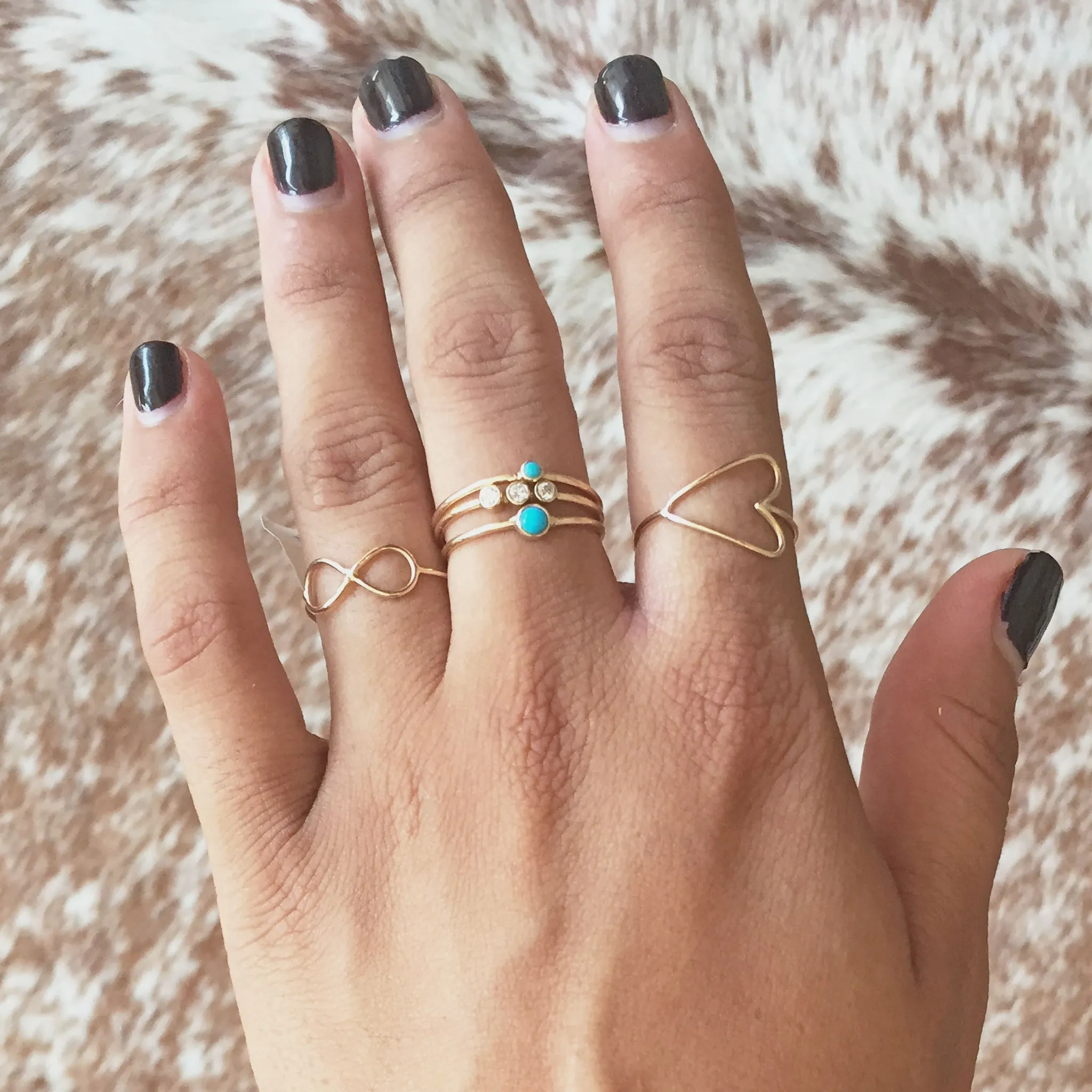 14k Gold Sideways Open Heart Ring sold by Zoe Chicco product image thumbnail 2