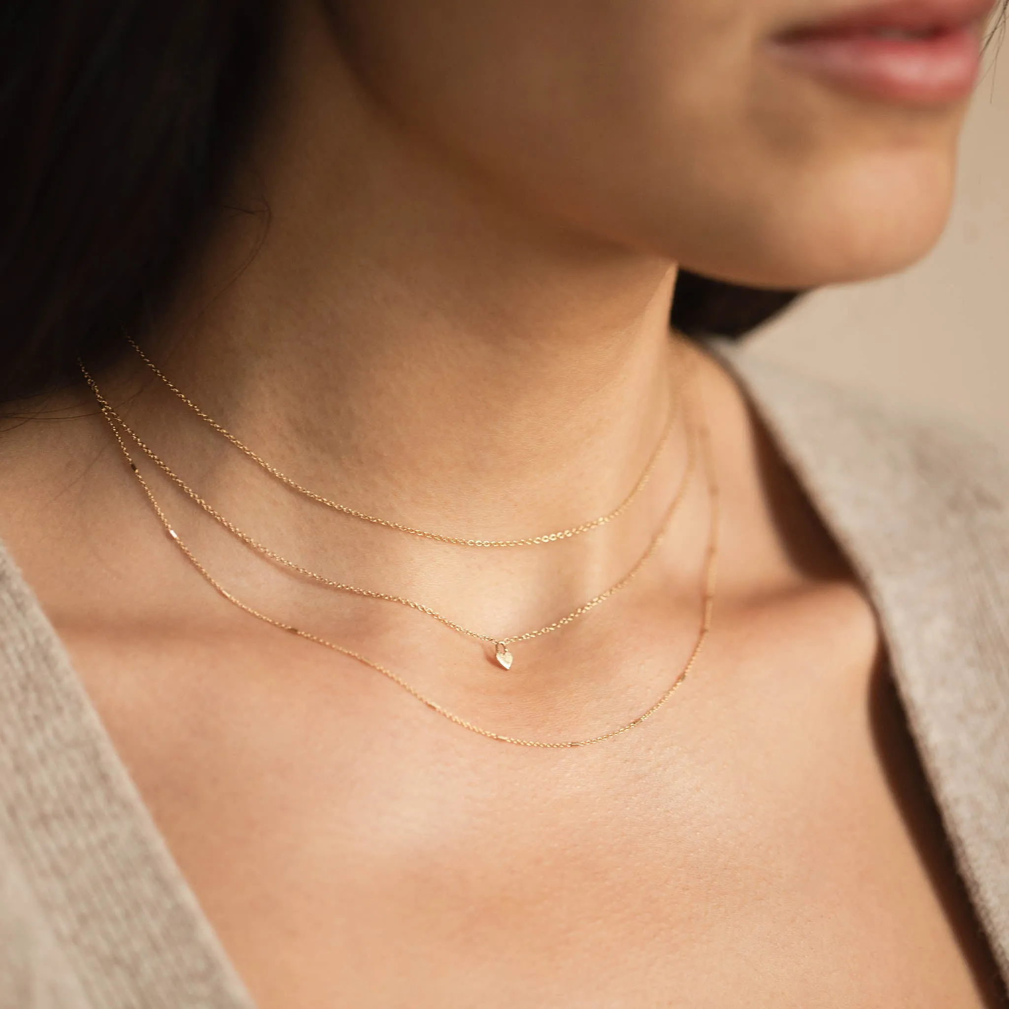 14k Cable Chain Necklace sold by Zoe Chicco product image thumbnail 3