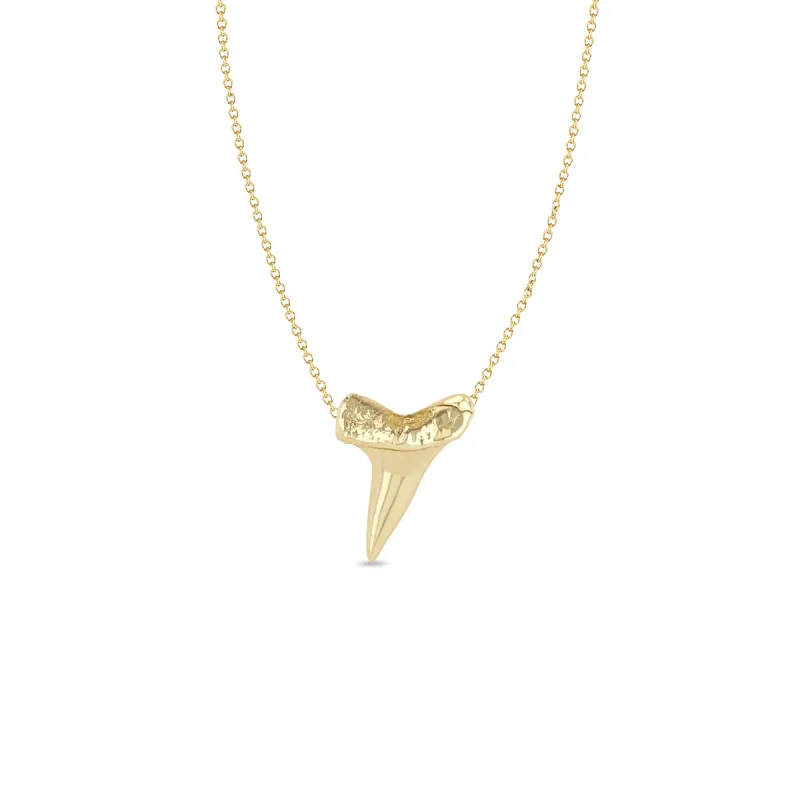 14k Shark Tooth Necklace sold by Zoe Chicco
