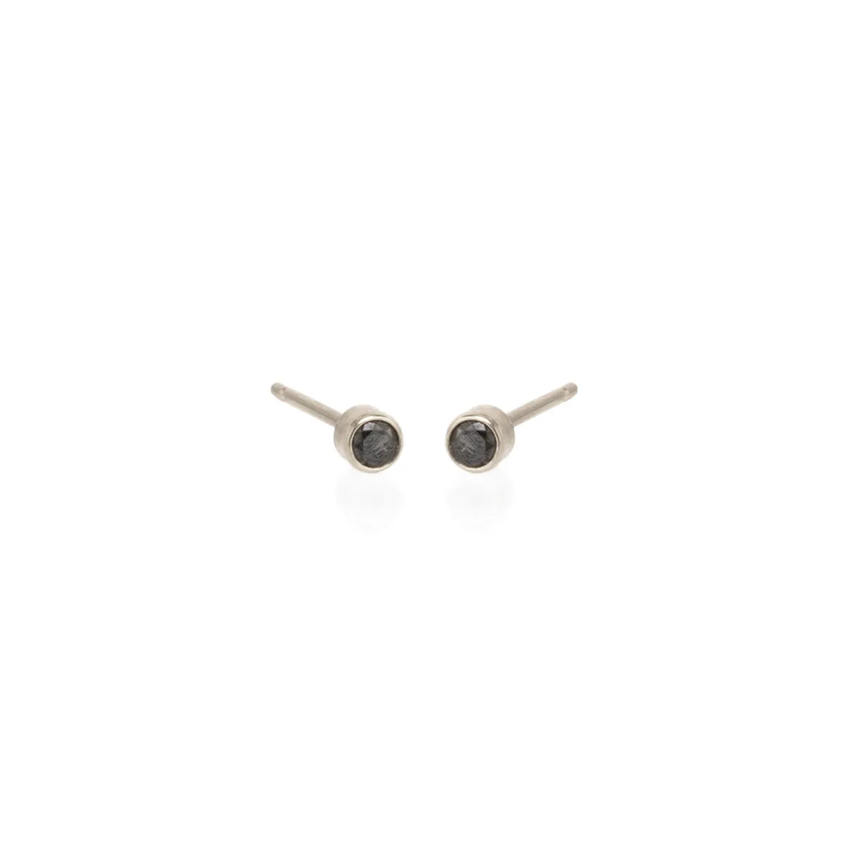 14k Black Diamond Studs sold by Zoe Chicco product image thumbnail 4