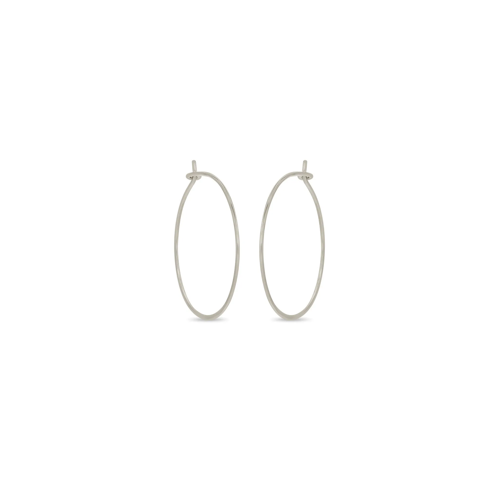 14k Small Thin Hammered Hoops sold by Zoe Chicco product image thumbnail 3