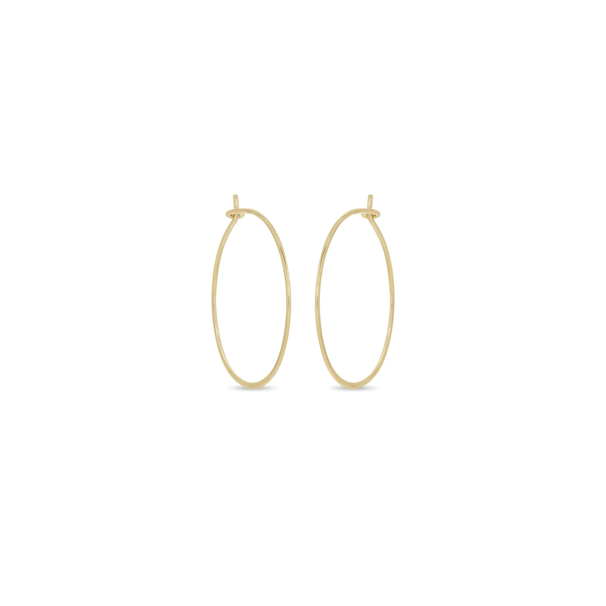 14k Small Thin Hammered Hoops sold by Zoe Chicco