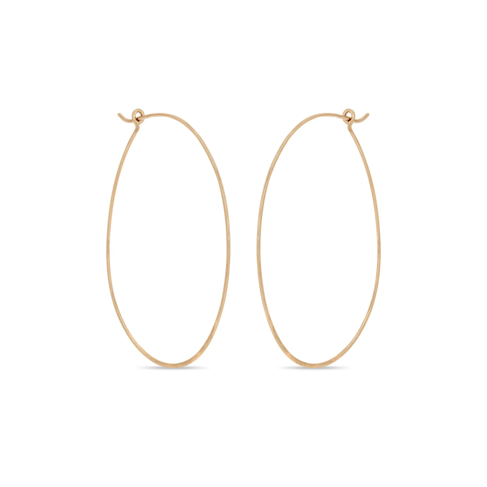 14k Large Thin Hammered Hoops sold by Zoe Chicco product image thumbnail 2