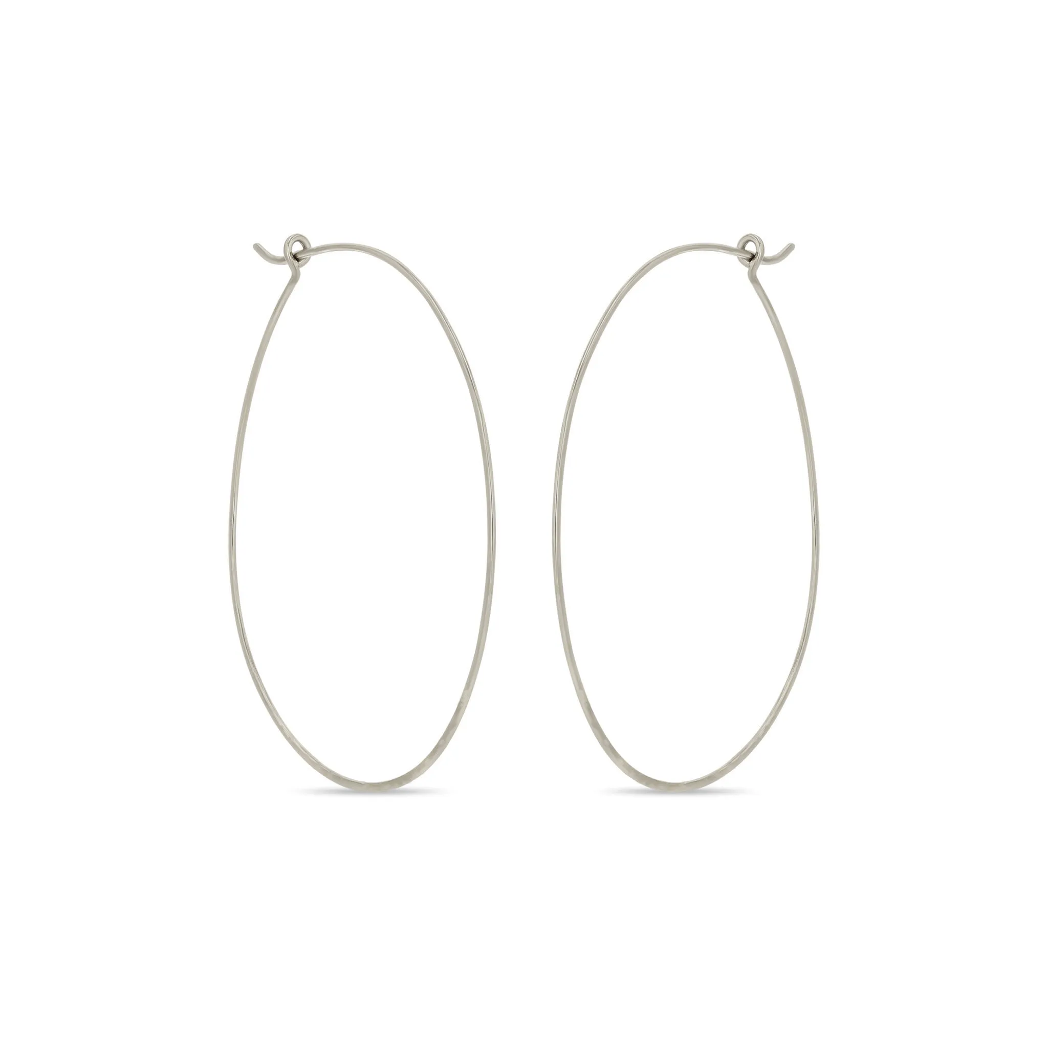 14k Large Thin Hammered Hoops sold by Zoe Chicco product image thumbnail 3