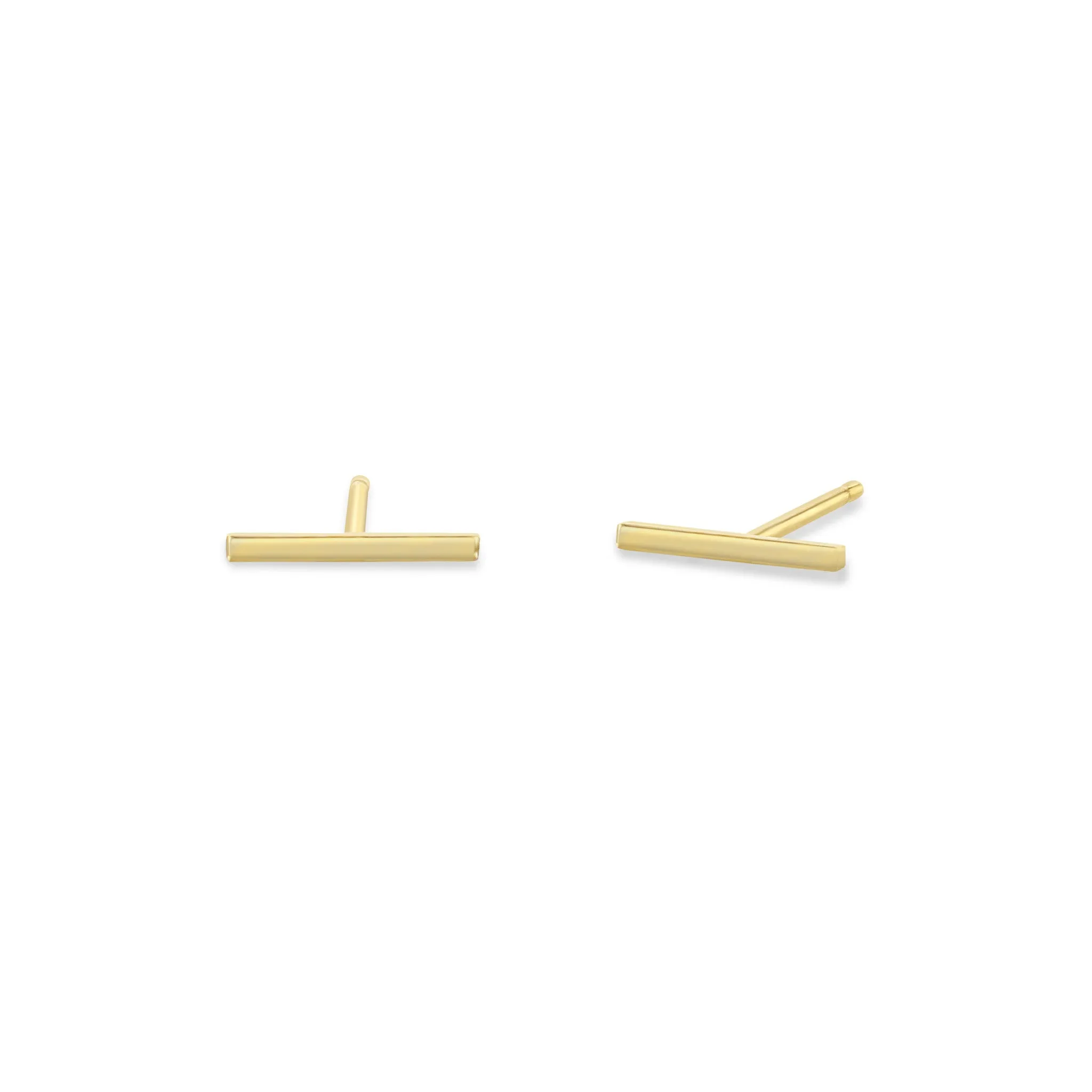 14k Thin Bar Studs sold by Zoe Chicco