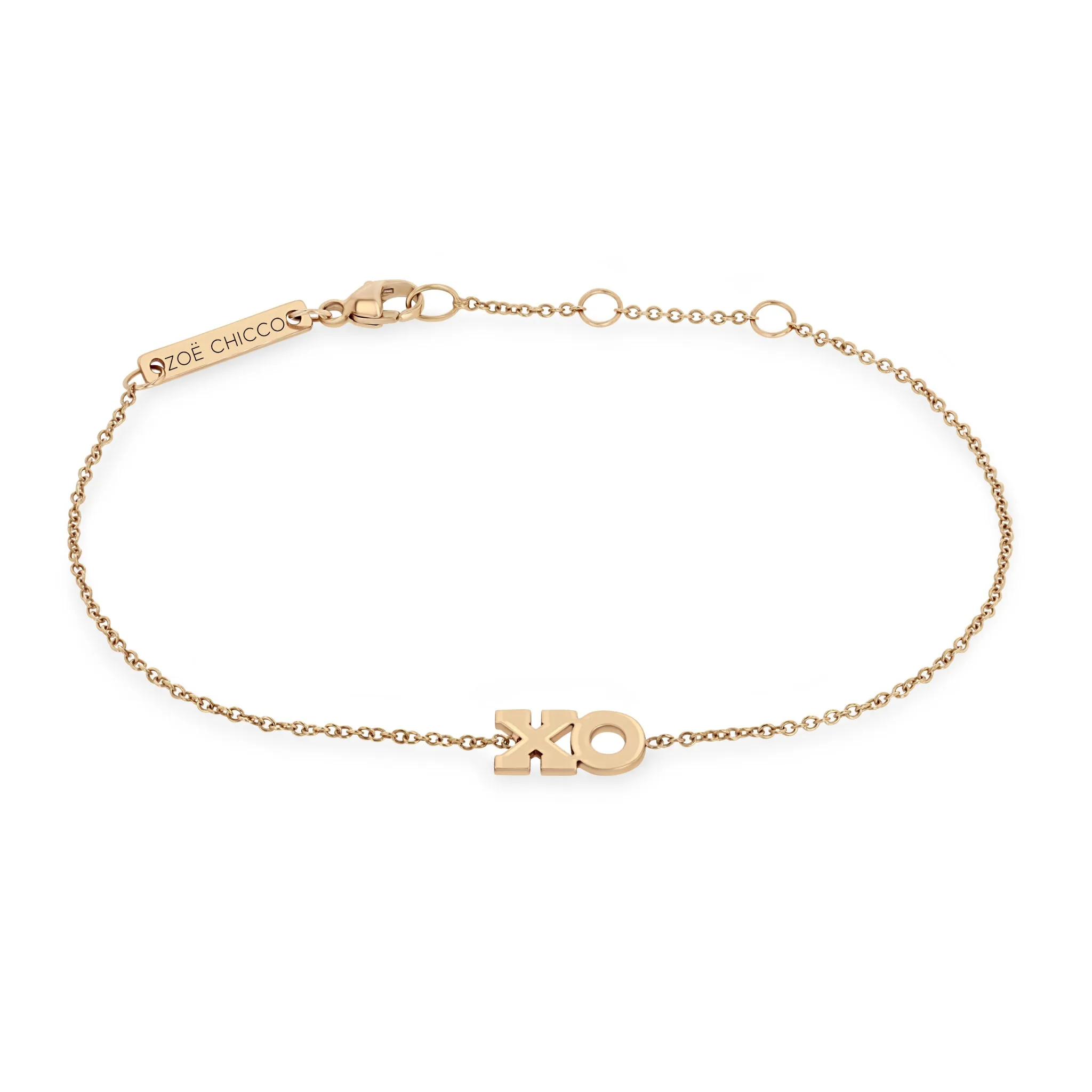 14k 2 Initial Letter Bracelet sold by Zoe Chicco product image thumbnail 2