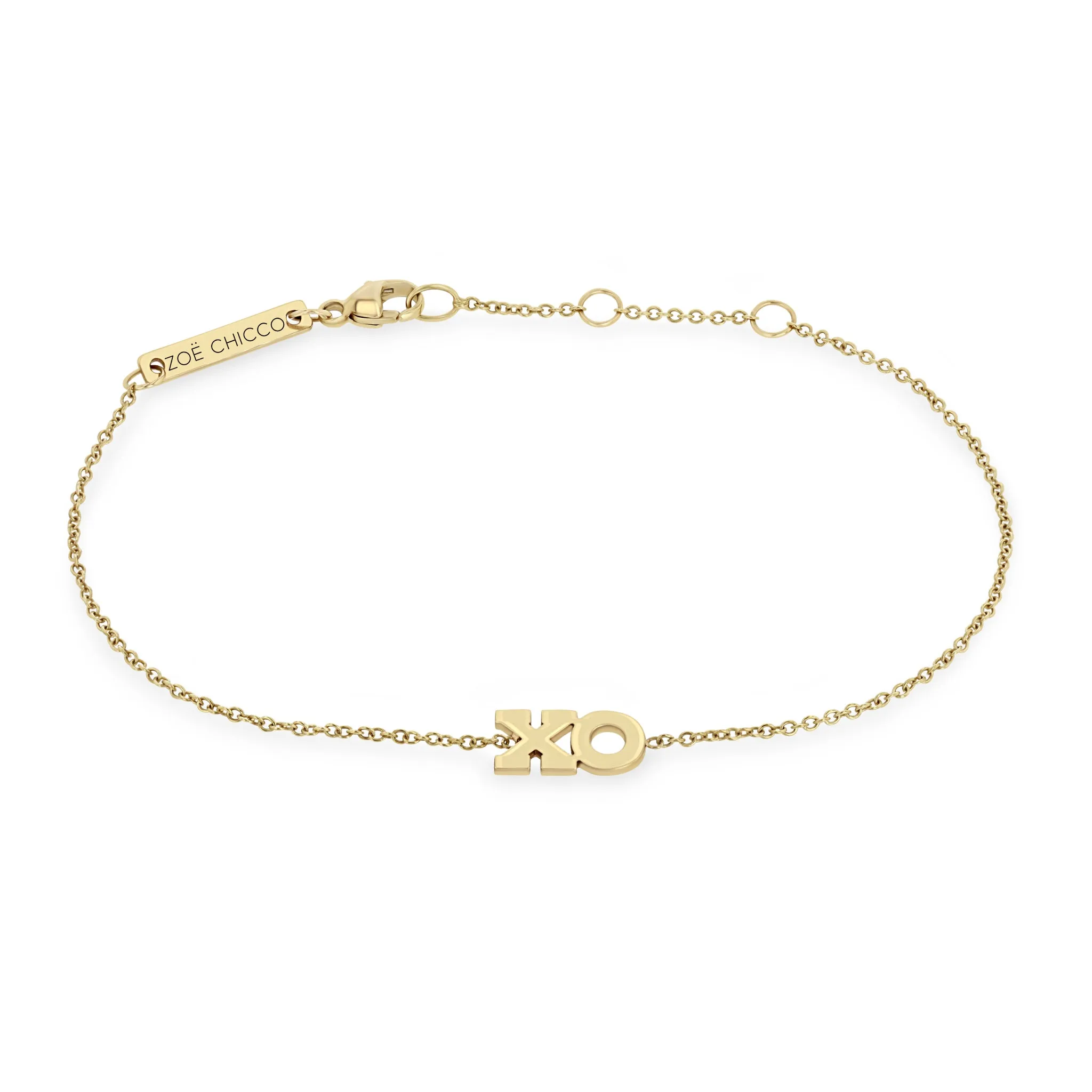 14k 2 Initial Letter Bracelet sold by Zoe Chicco