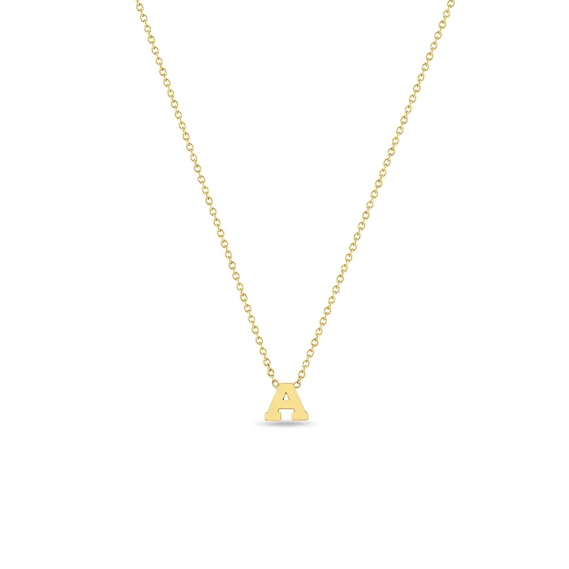 14k Gold Initial Letter Necklace sold by Zoe Chicco