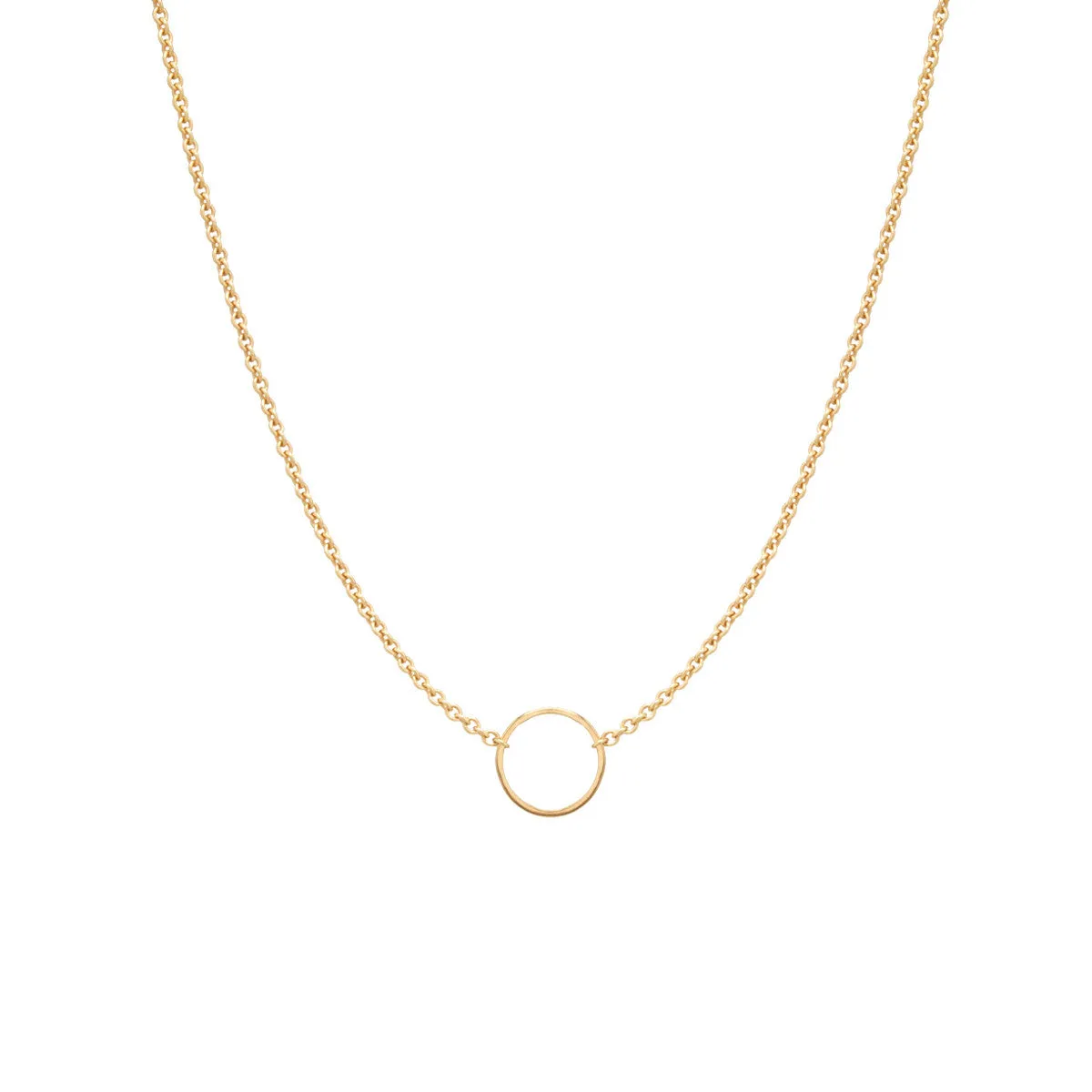 14k Tiny Circle Necklace sold by Zoe Chicco