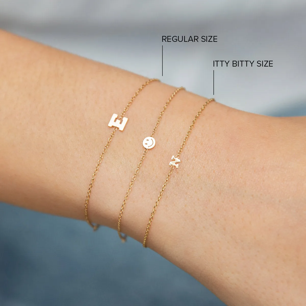 14k Gold Initial Letter Bracelet sold by Zoe Chicco product image thumbnail 3
