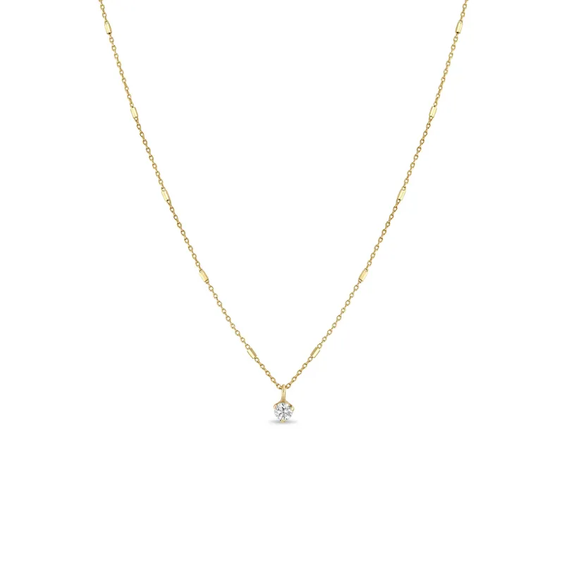 14k Diamond Pendant Bar & Cable Chain Necklace - SALE sold by Zoe Chicco