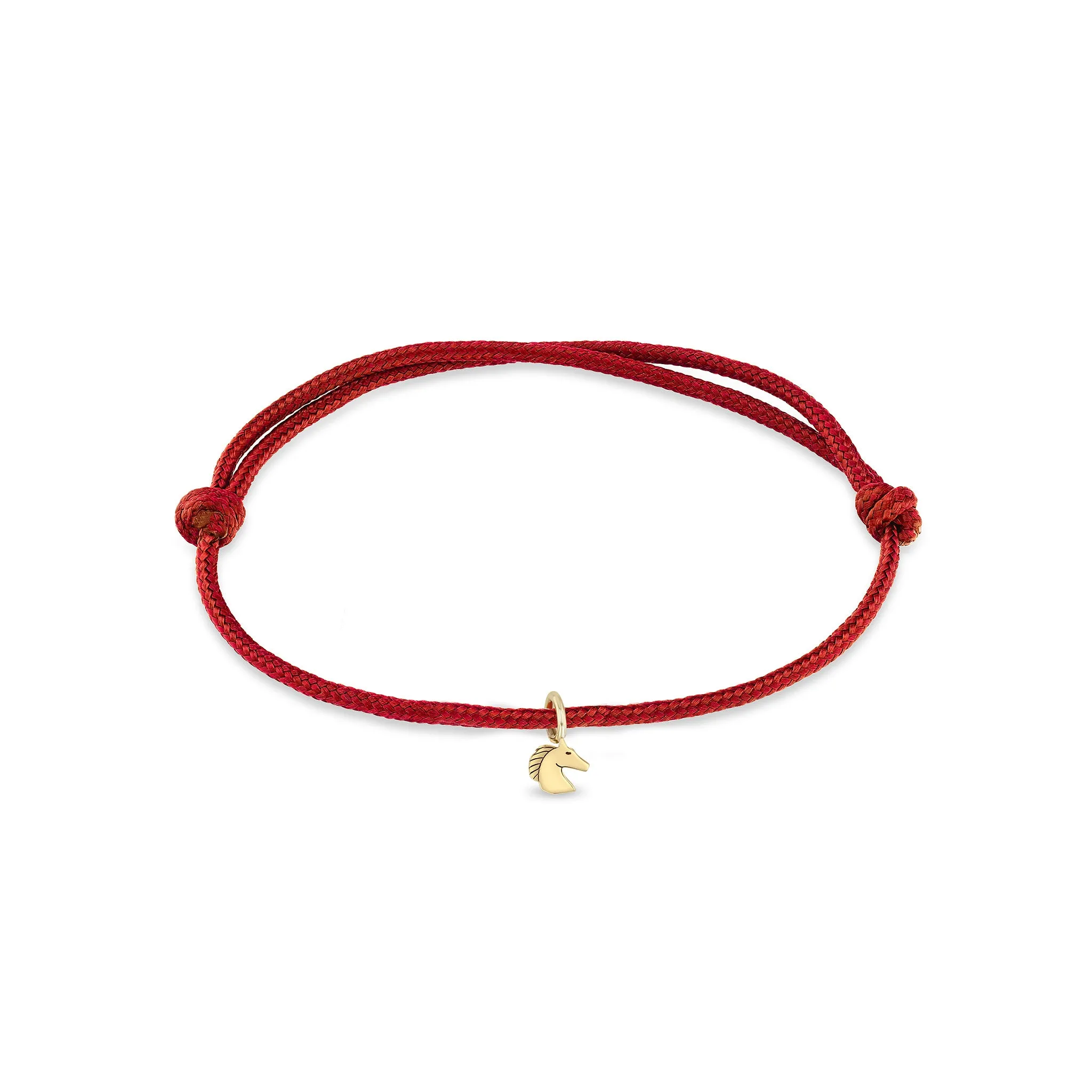 14k Midi Bitty Horse Charm Paracord Bracelet sold by Zoe Chicco