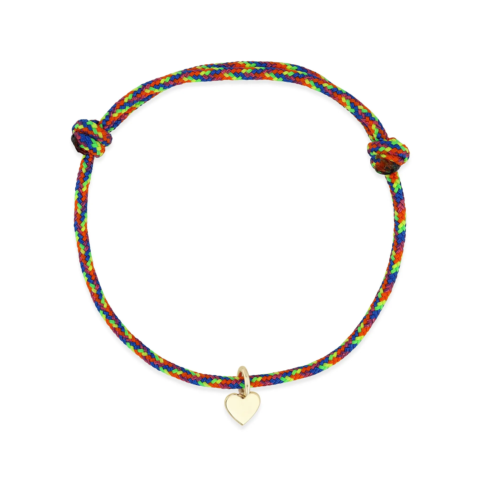 14k Midi Bitty Heart Charm Paracord Bracelet sold by Zoe Chicco product image thumbnail 4