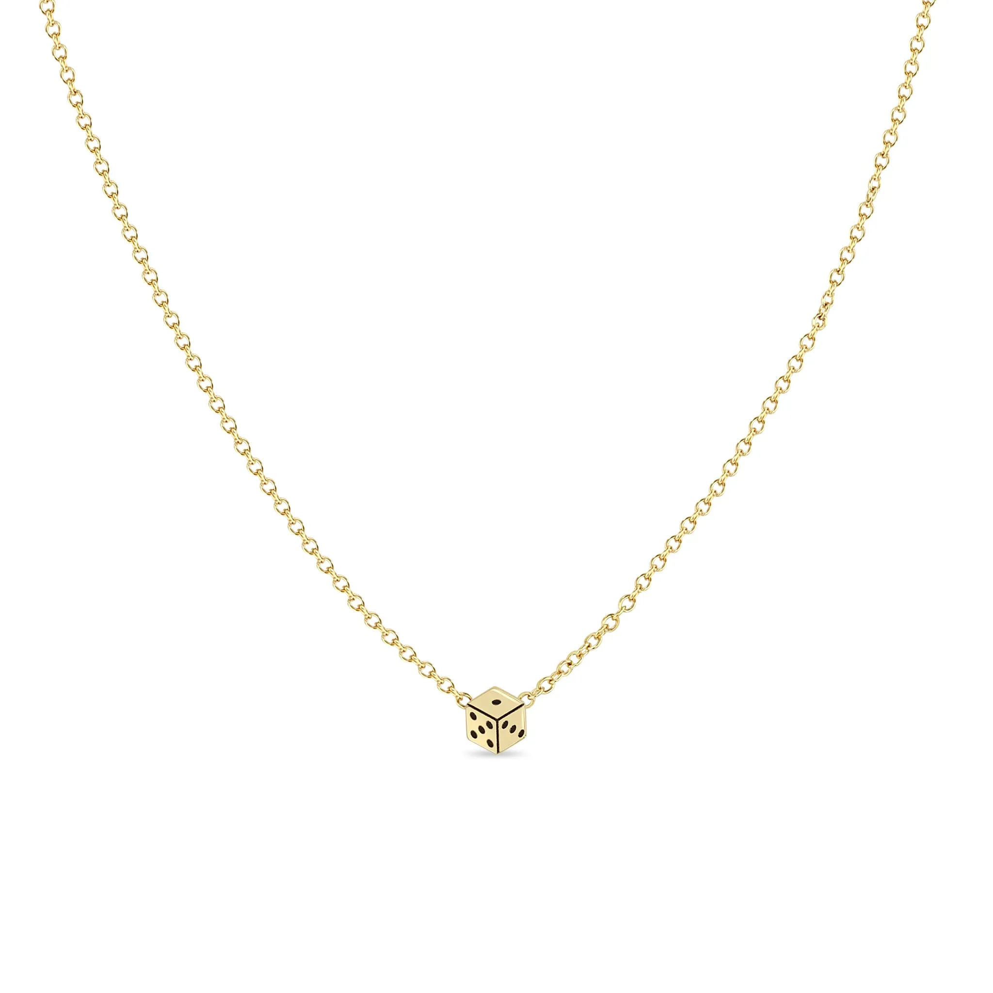 14k Itty Bitty Dice Necklace sold by Zoe Chicco