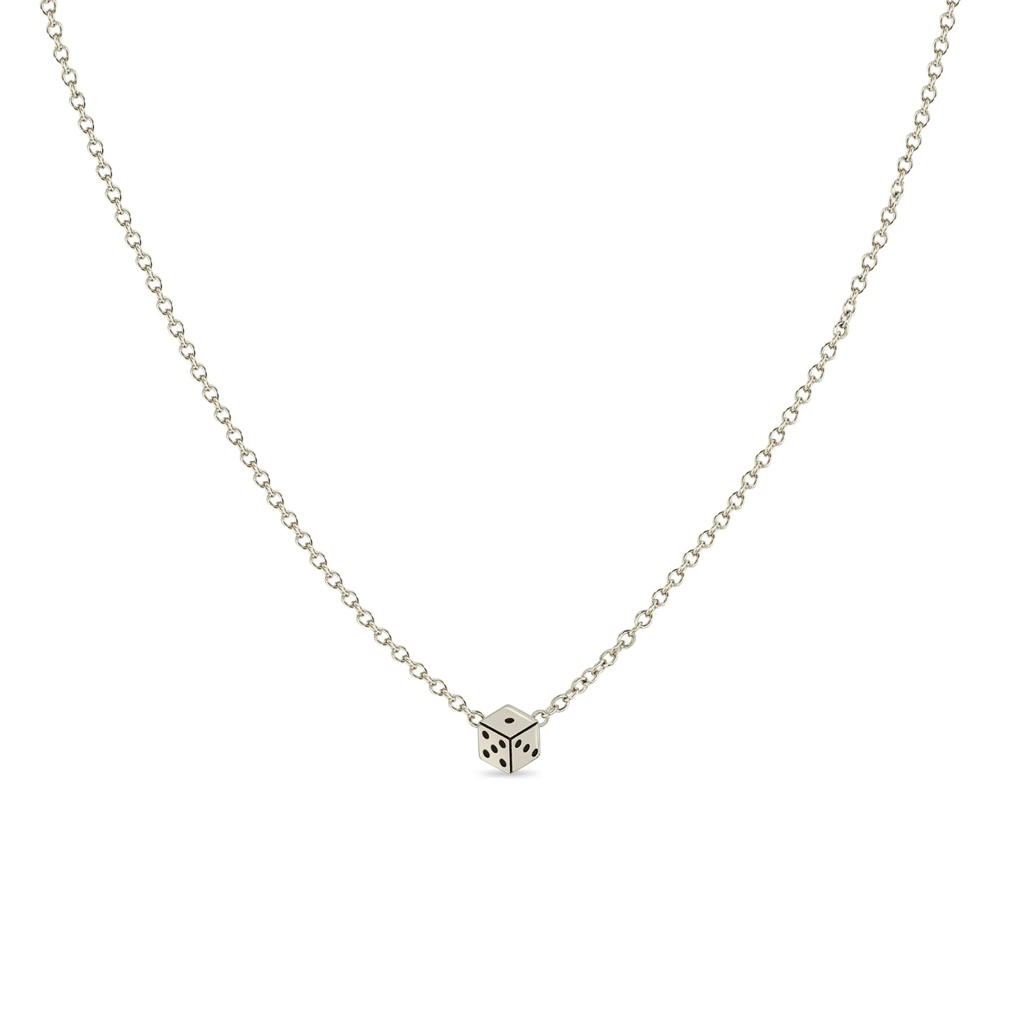 14k Itty Bitty Dice Necklace sold by Zoe Chicco product image thumbnail 3