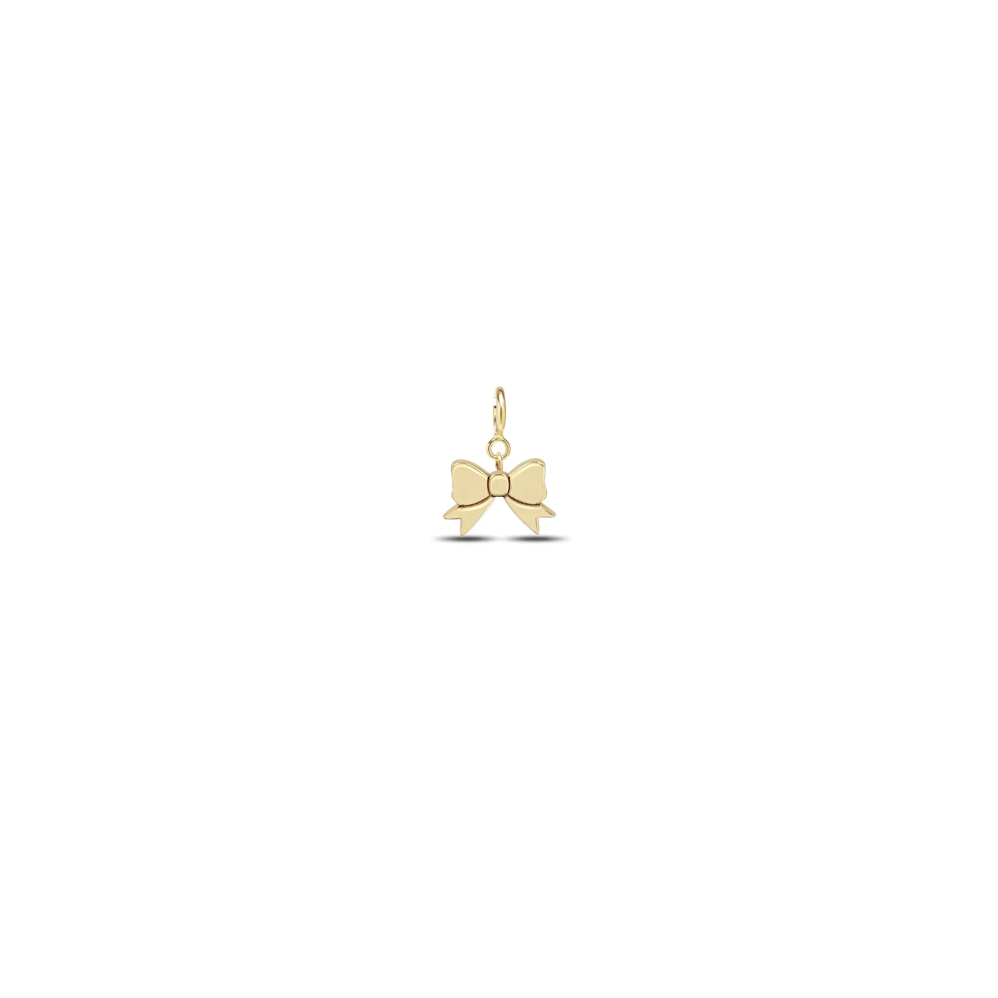 14k Single Midi Bitty Bow Charm sold by Zoe Chicco product image thumbnail 4