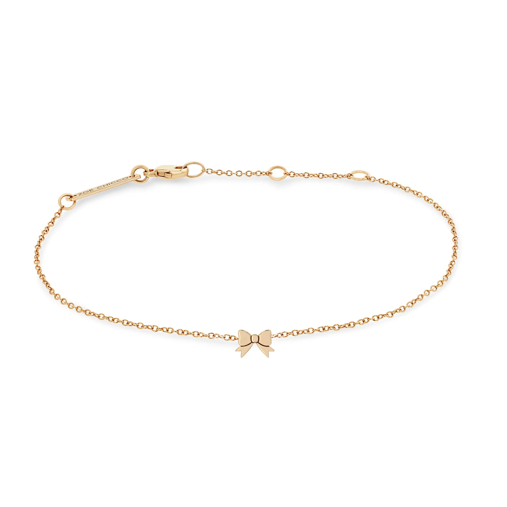 14k Itty Bitty Bow Bracelet sold by Zoe Chicco product image thumbnail 2