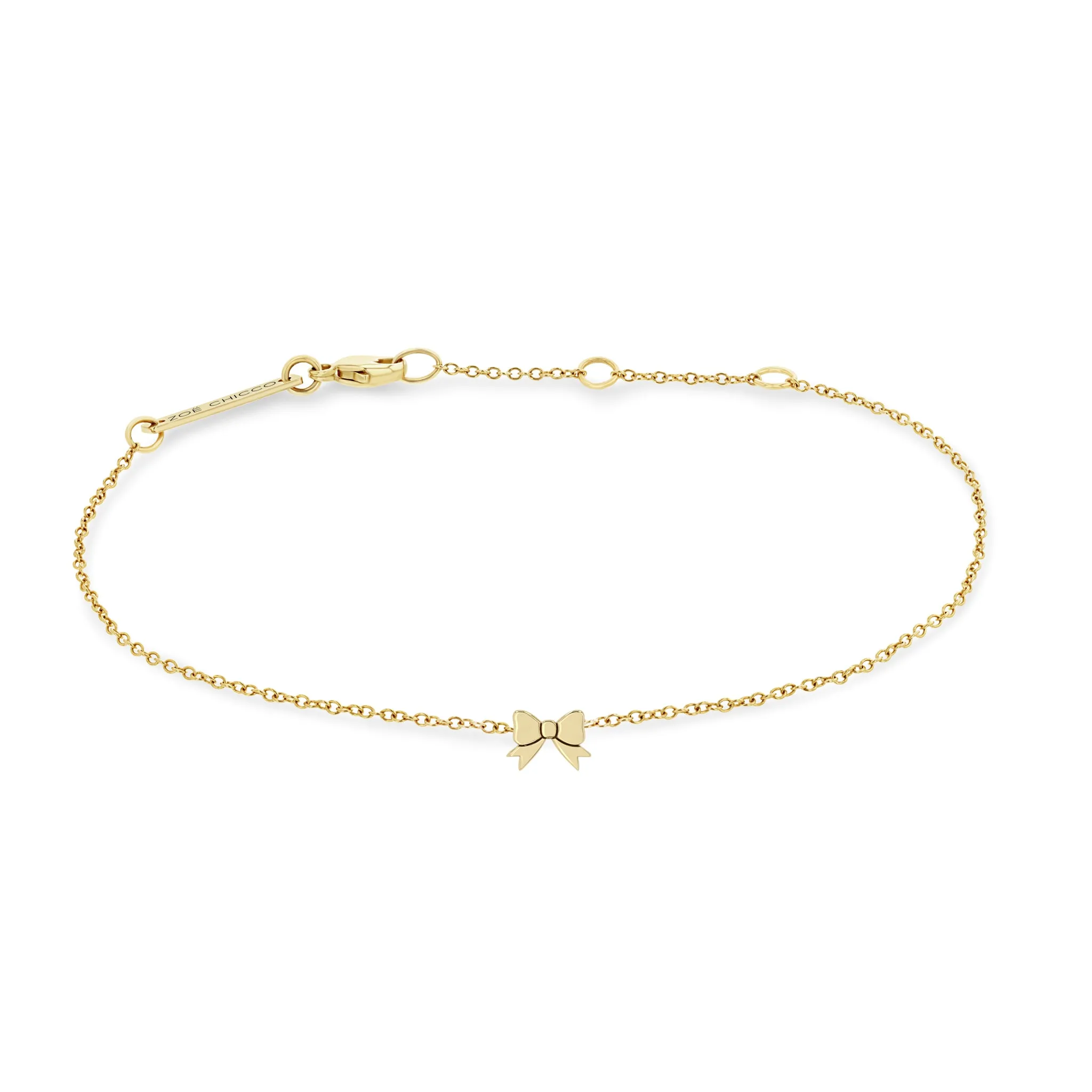 14k Itty Bitty Bow Bracelet sold by Zoe Chicco
