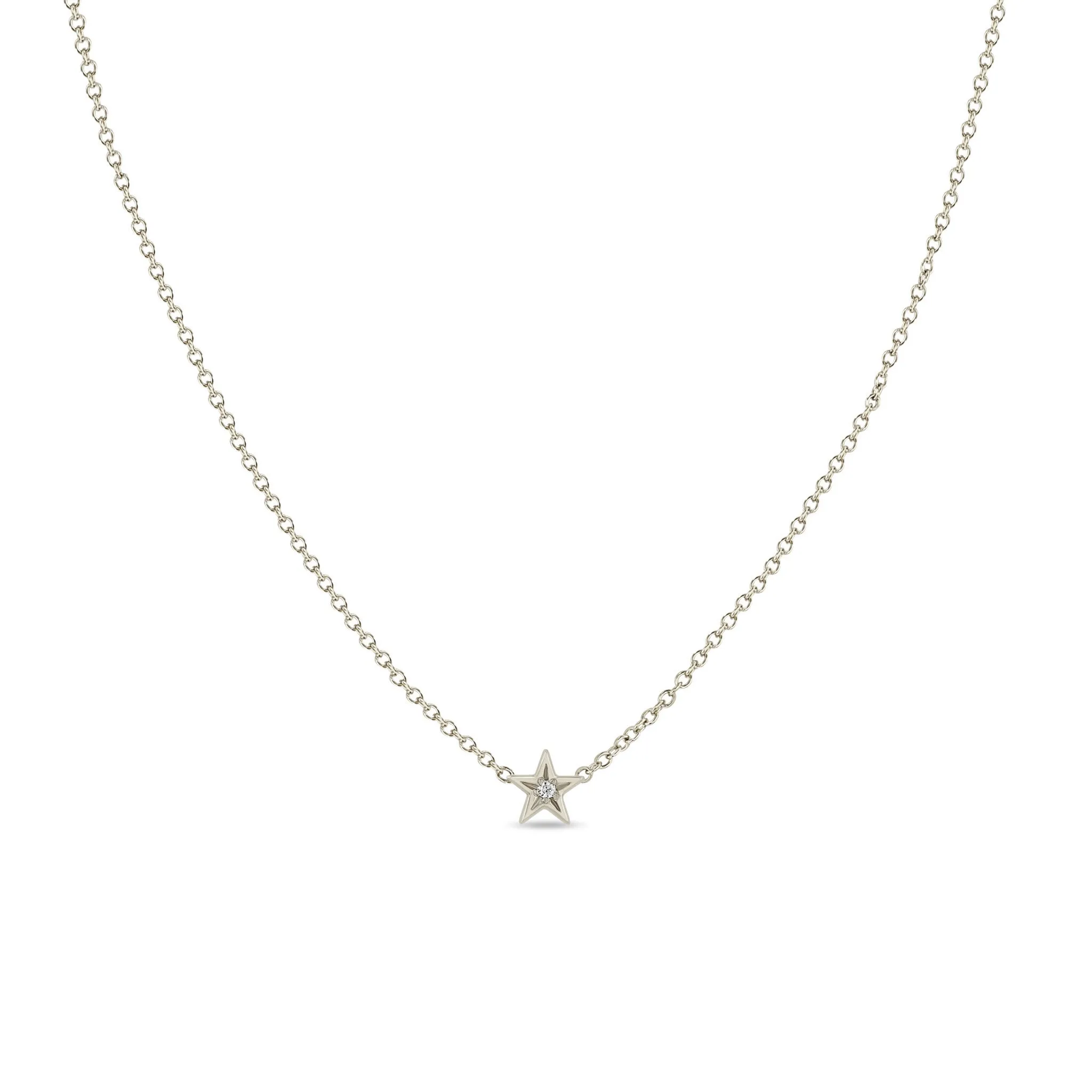 14k Itty Bitty Star Set Diamond Star Necklace sold by Zoe Chicco product image thumbnail 3