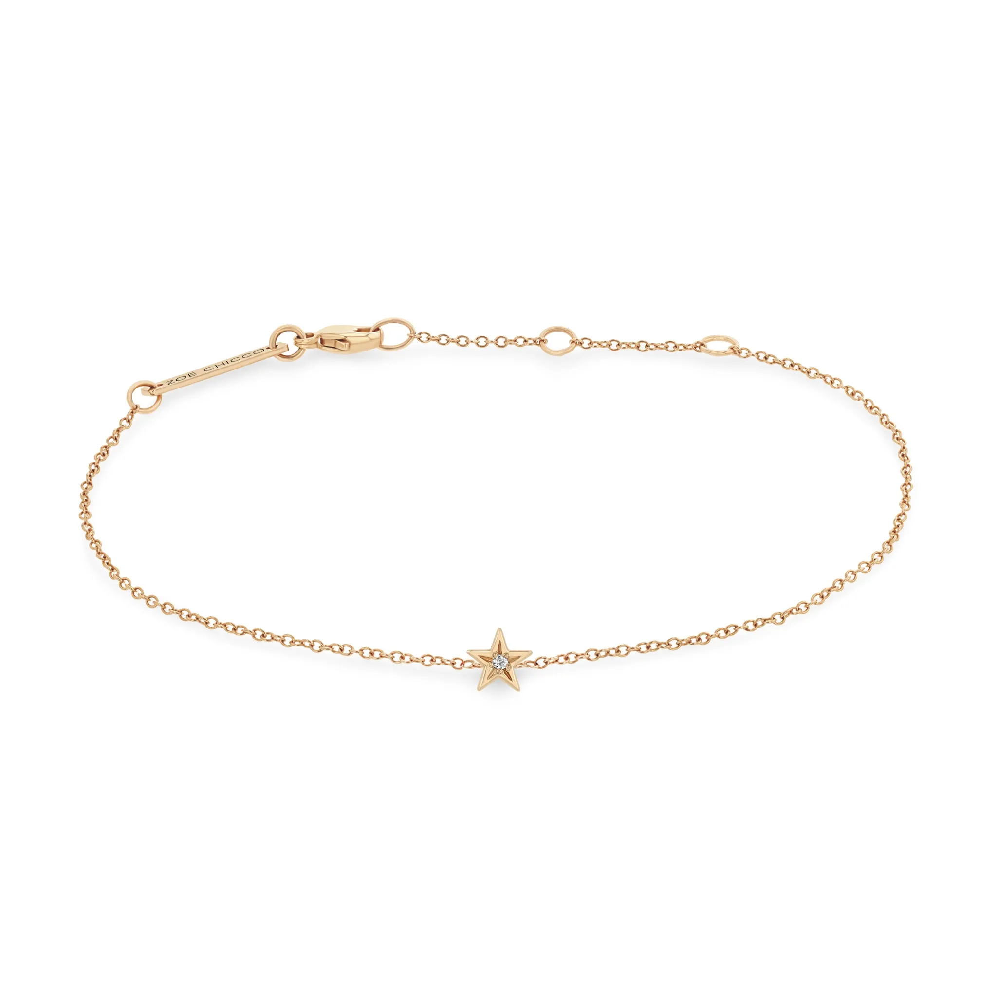 14k Itty Bitty Star Set Diamond Star Bracelet sold by Zoe Chicco product image thumbnail 2