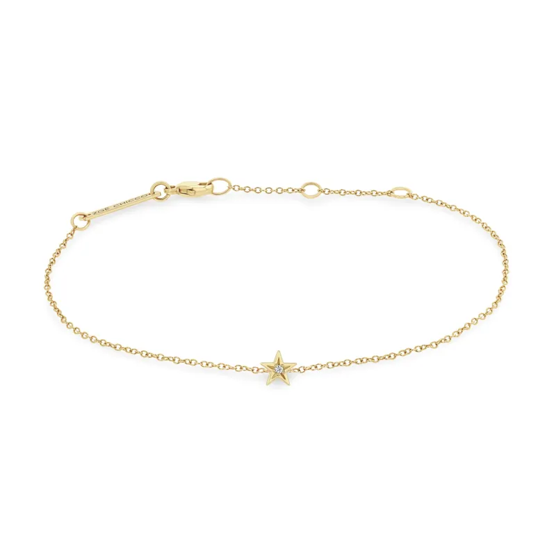 14k Itty Bitty Star Set Diamond Star Bracelet sold by Zoe Chicco