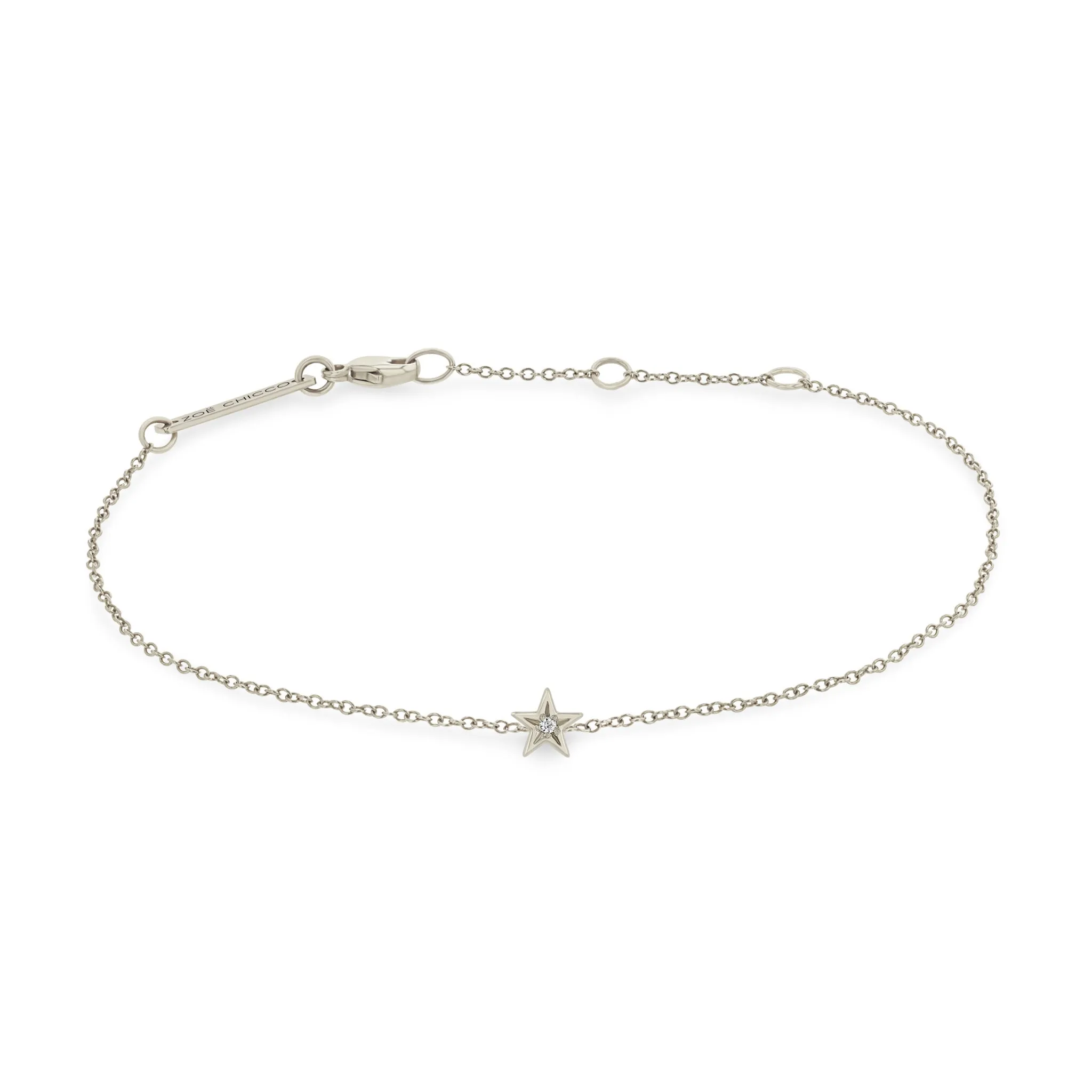 14k Itty Bitty Star Set Diamond Star Bracelet sold by Zoe Chicco product image thumbnail 3